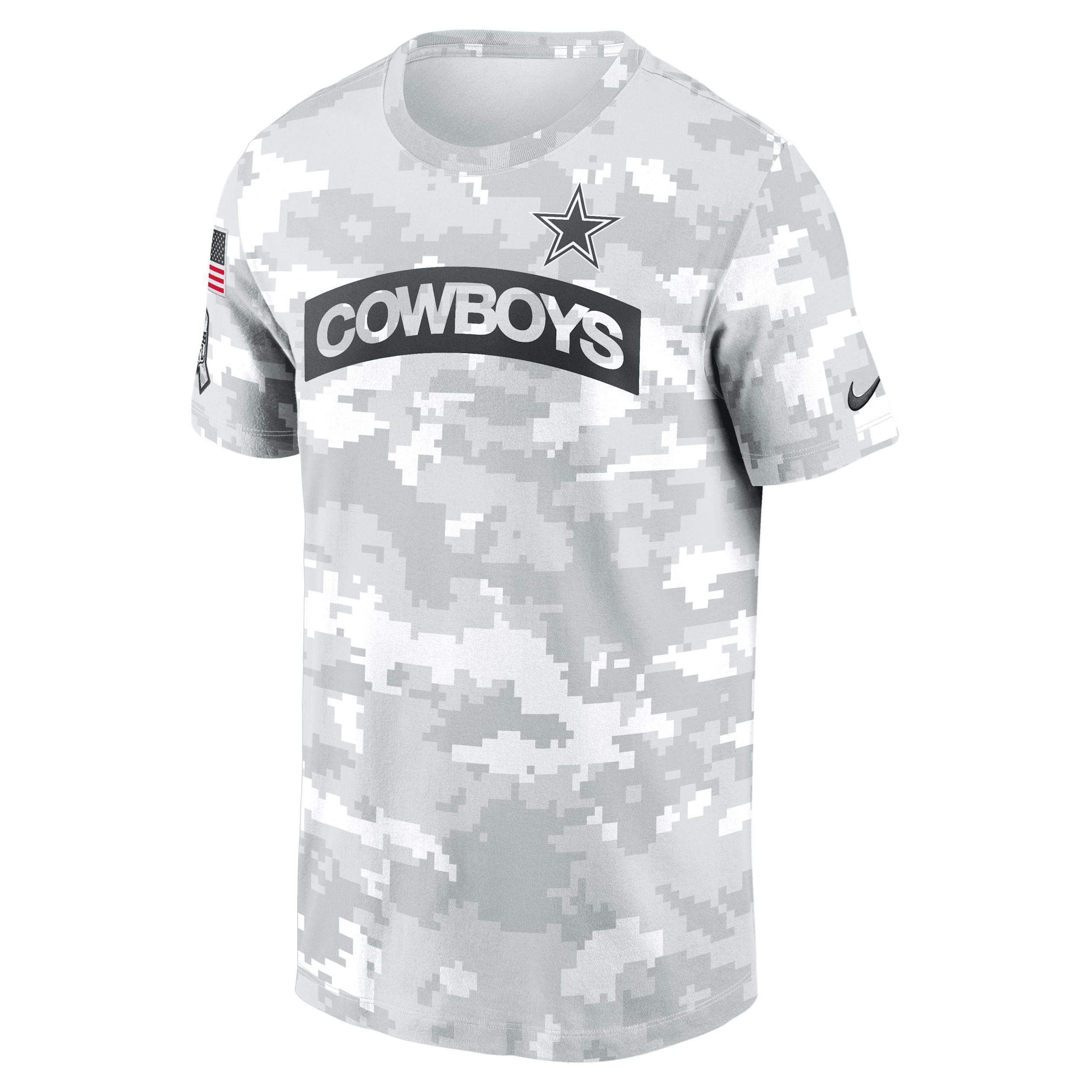 Men's Nike Arctic Camo Dallas Cowboys 2024 Salute To Service Performance T-Shirt, Size: Large, Team Product Image