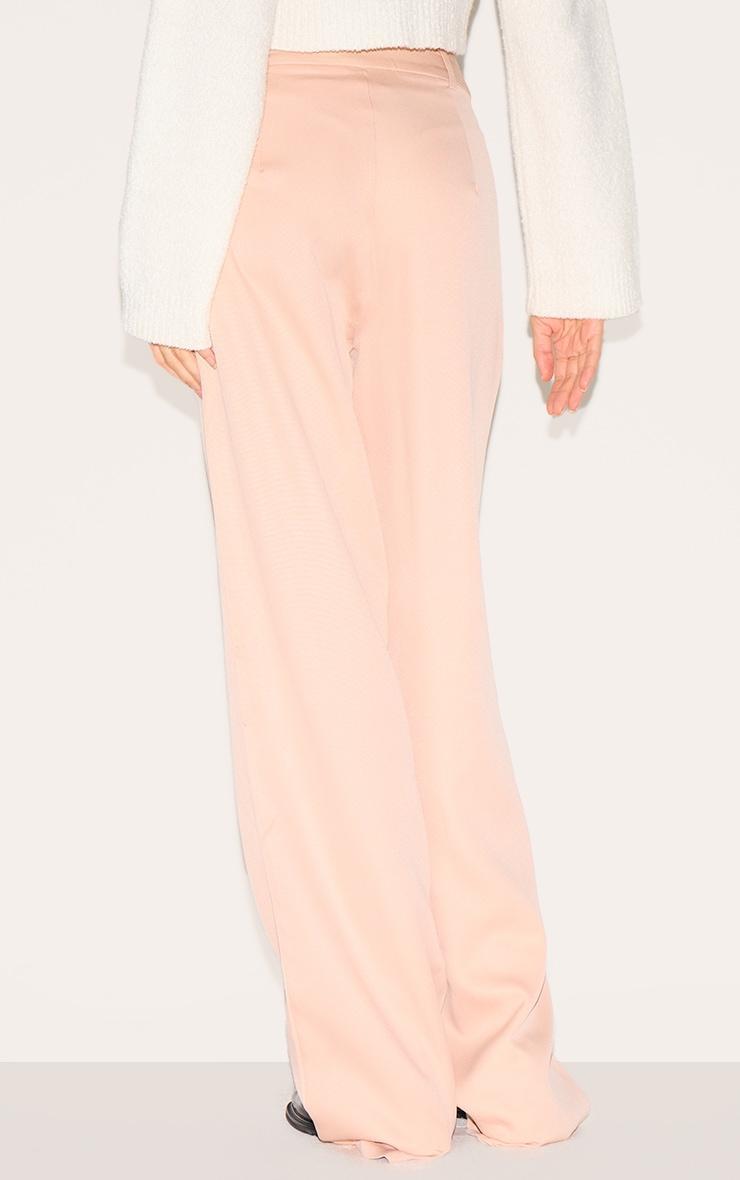 Stone Woven Pleat Detail Wide Leg Pants Product Image