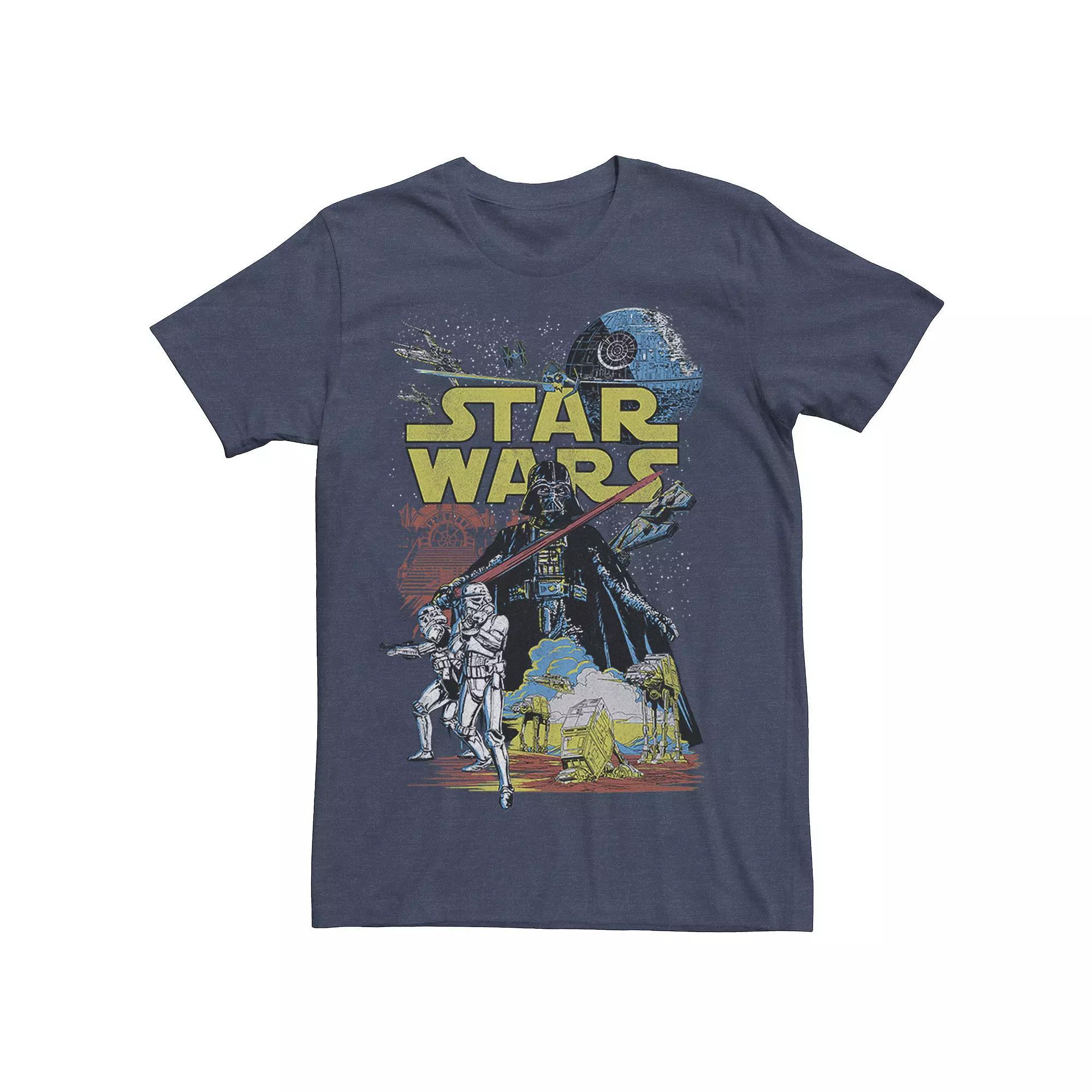 Men's Star Wars Rebel Classic Poster Graphic Tee, Size: Large, Navy Grey Product Image