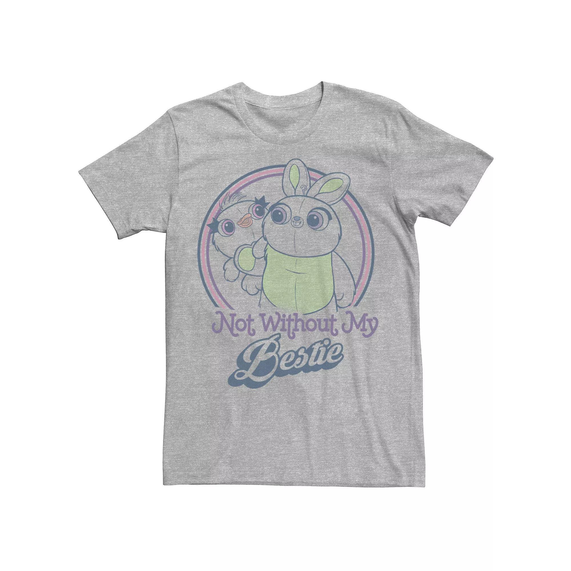 Disney / Pixars Toy Story 4 Ducky & Bunny Mens My Bestie Poster Tee Athletic Grey Product Image