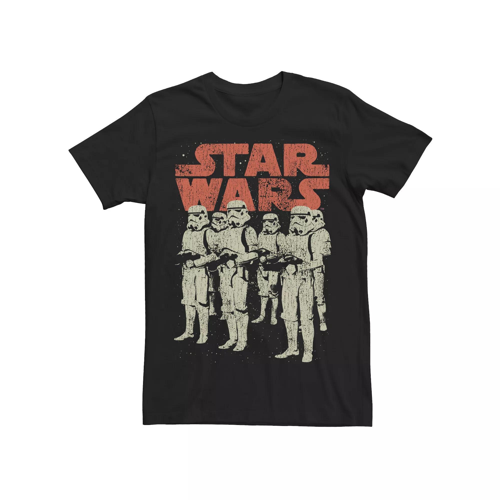 Men's Star Wars Stormtrooper Distressed Portrait Logo Tee, Size: XXL, Black Product Image