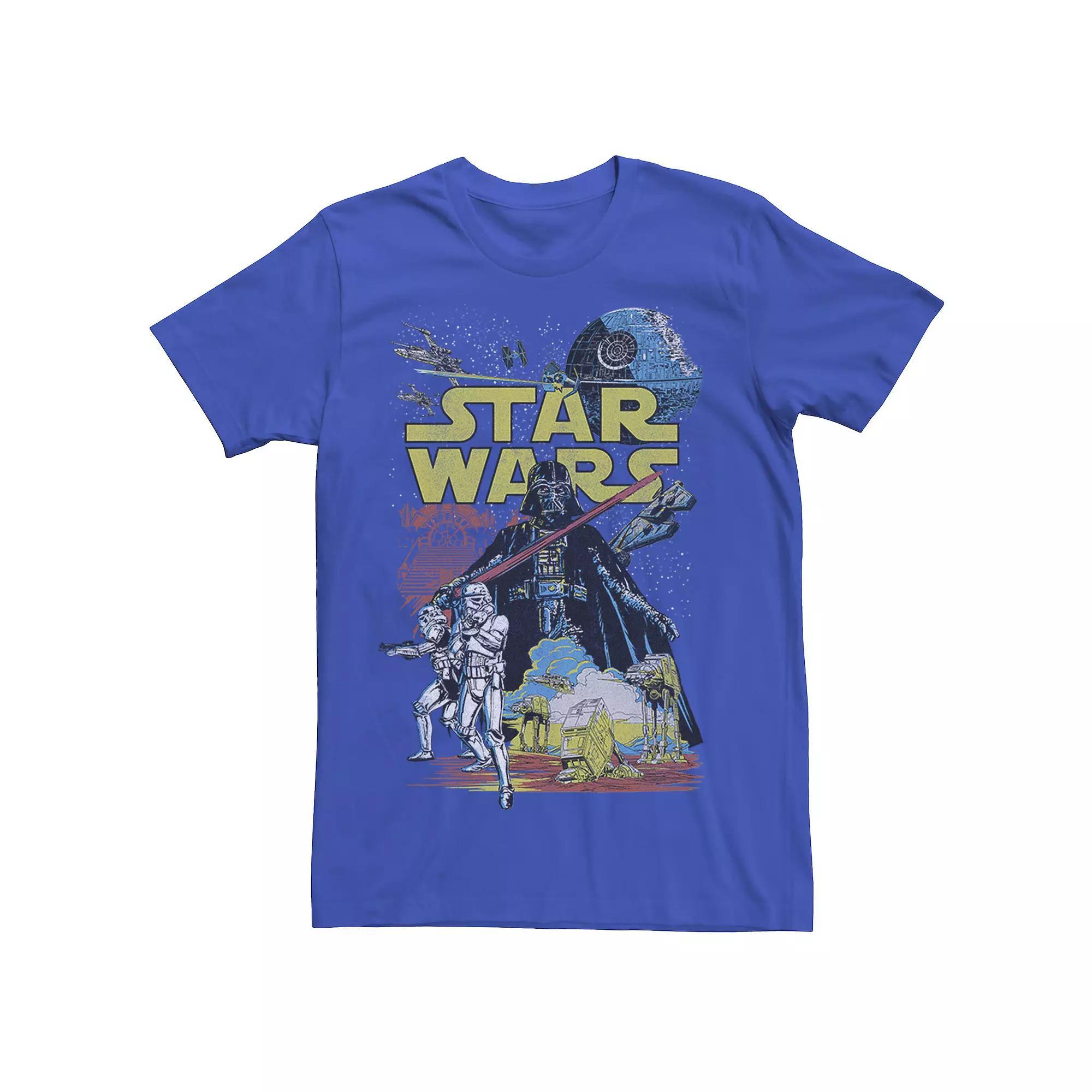 Men's Star Wars Rebel Classic Poster Graphic Tee, Size: Large, Navy Grey Product Image