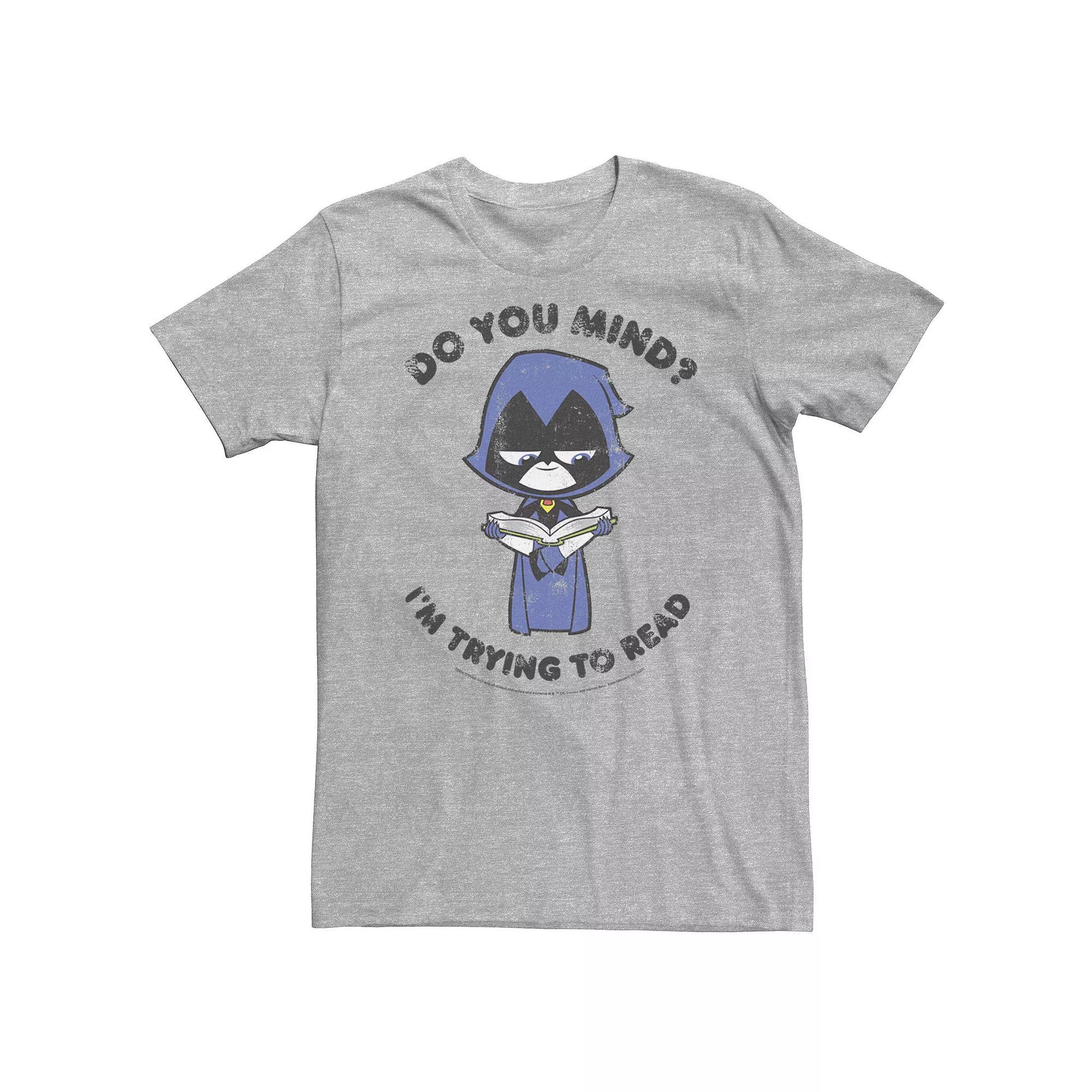 Big & Tall DC Comics Teen Titans Go! Raven I'm Trying To Read Tee, Men's, Size: 3XL, Athletic Grey Product Image