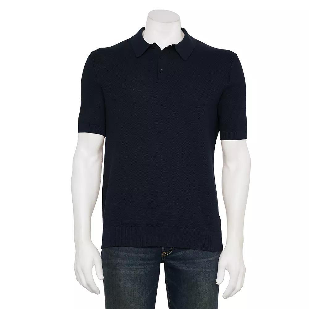 Men's Sonoma Goods For Life® Stoodleigh Slub Polo, Size: Large, Brown Product Image