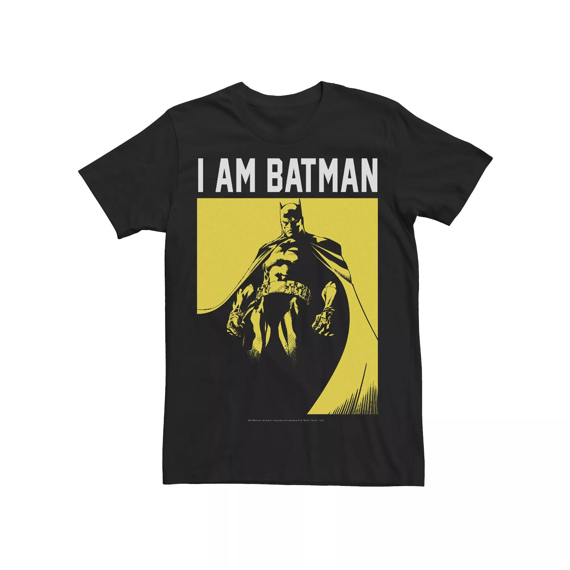 Men's I Am Batman Portrait Tee, Size: XXL, Royal Grey Product Image