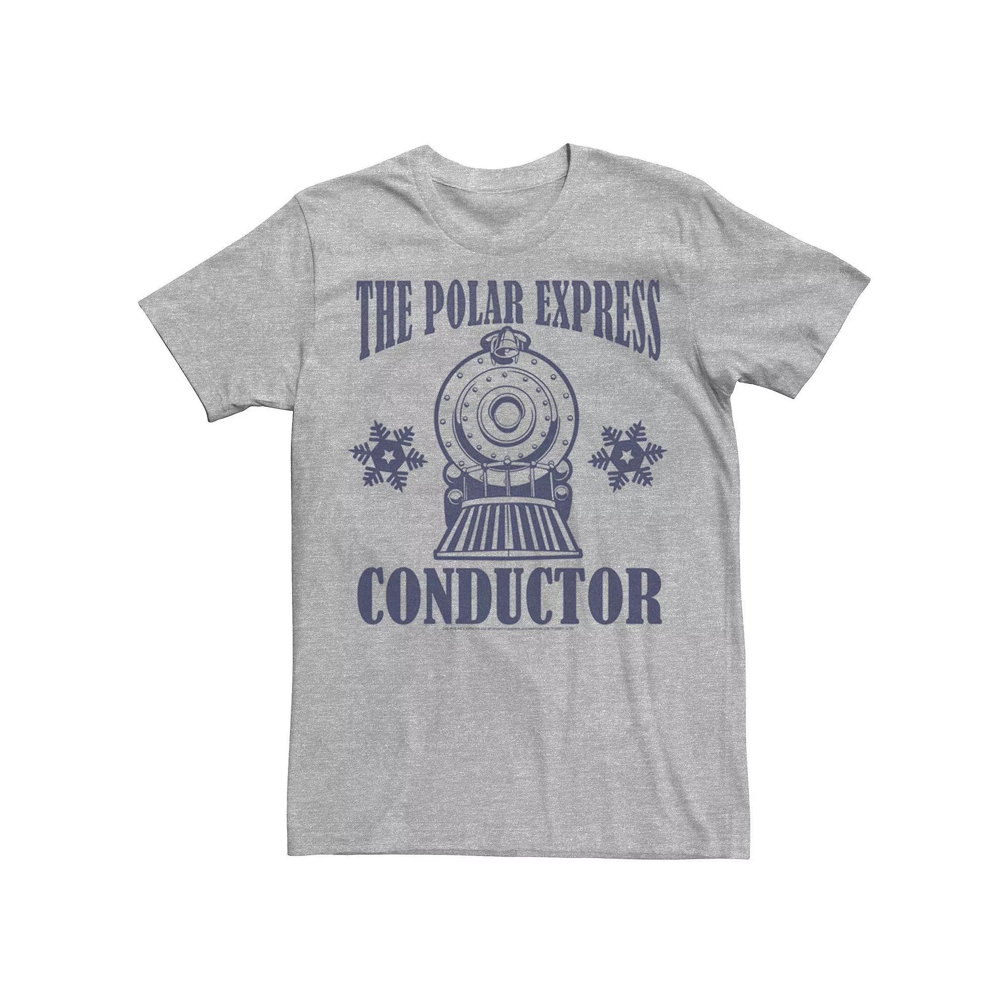 Men's The Polar Express Conductor Tee, Size: Large, Athletic Grey Product Image
