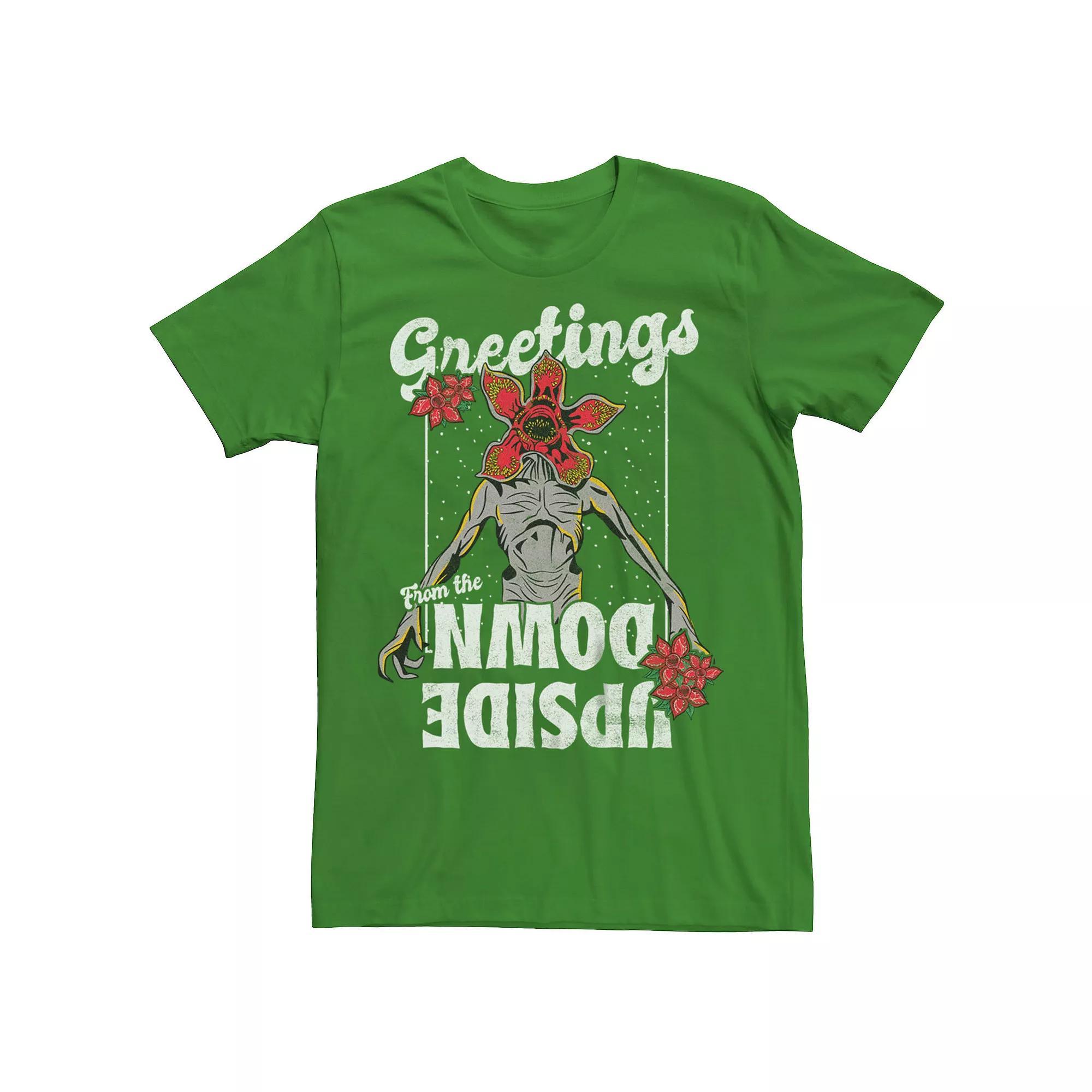 Men's Stranger Things Greetings From The Upside Down Graphic Tee, Size: XL, Kelly Product Image