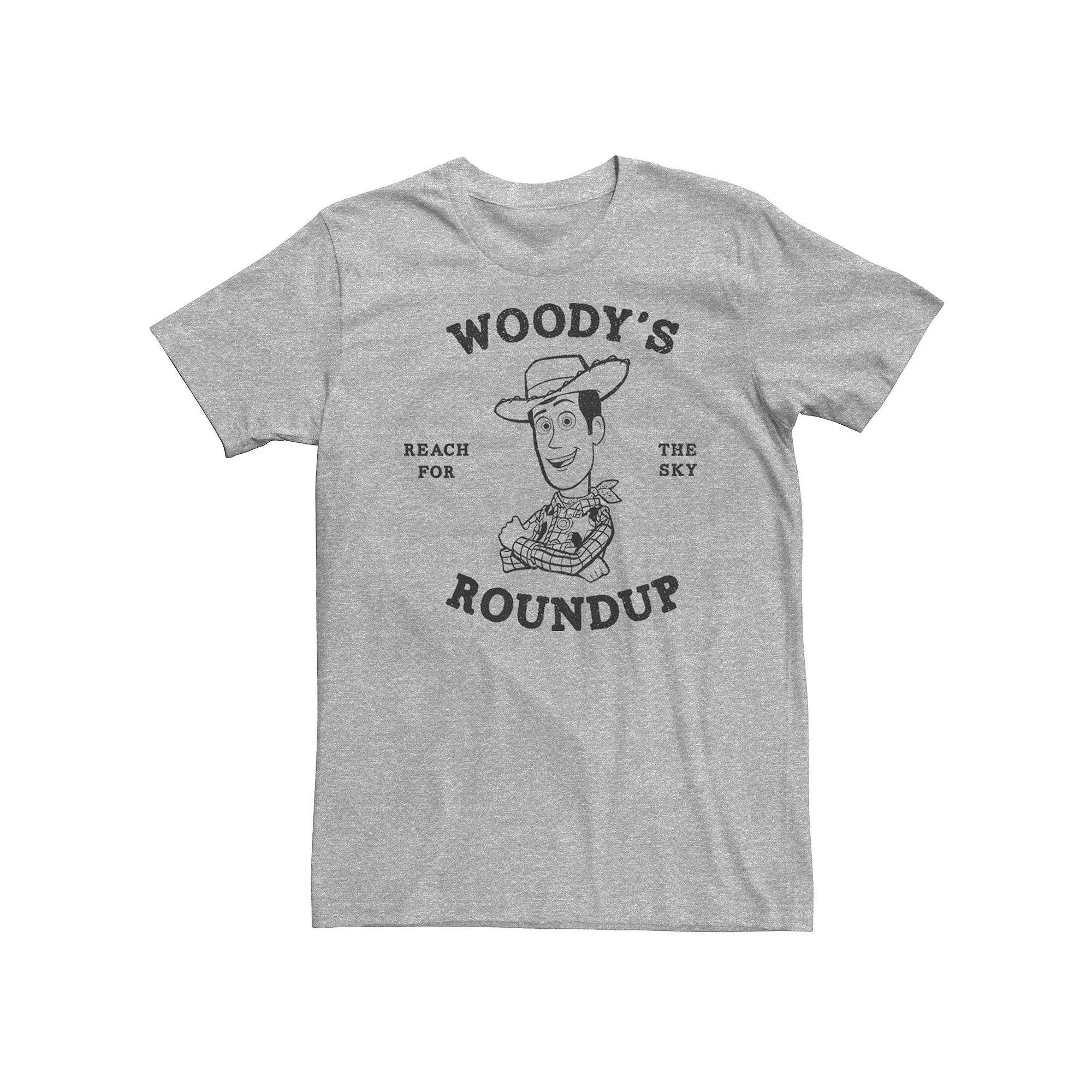 Disney / Pixar's Big & Tall Woody's Roundup Outline Sketch Tee, Men's, Size: 4XL Tall, Athletic Grey Product Image