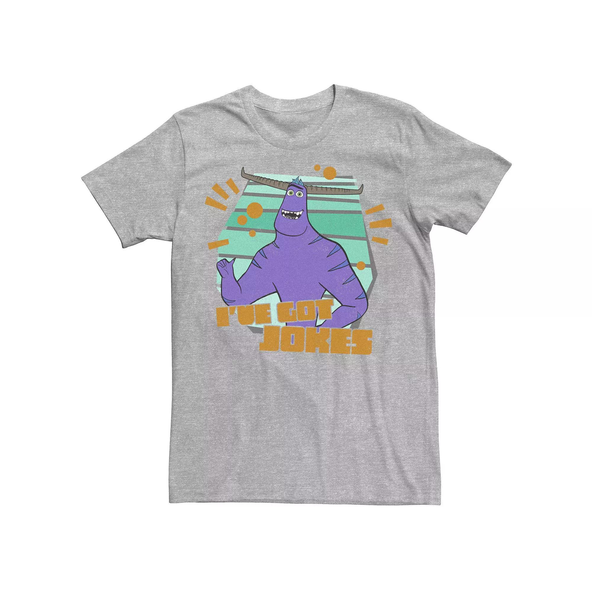 Disney / Pixars Monsters At Work Tylor Mens Ive Got Jokes Tee, Boys Athletic Grey Product Image