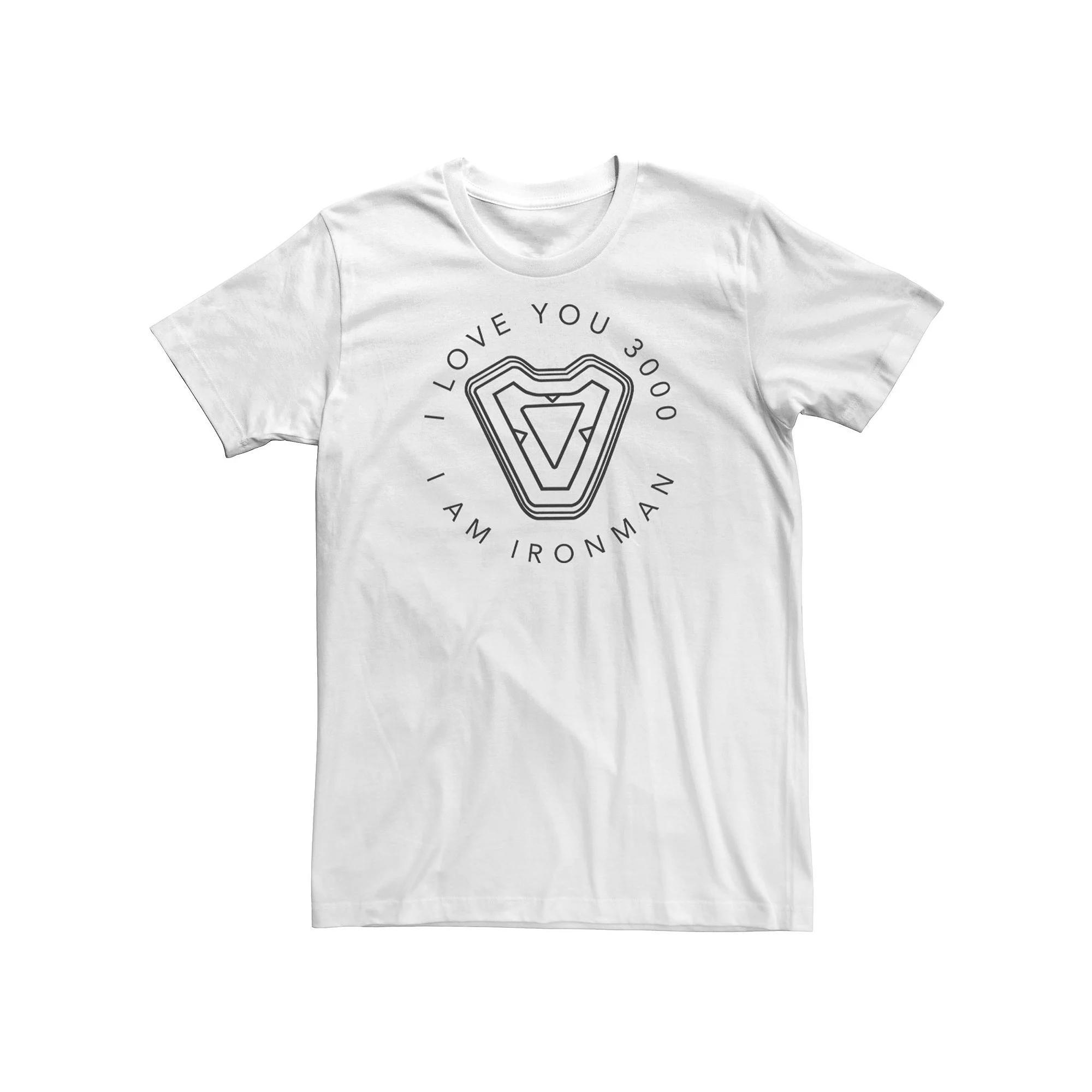 Big & Tall Marvel Avengers Endgame Iron Man I Love You 3000 Quote Circle Logo Tee, Mens Product Image