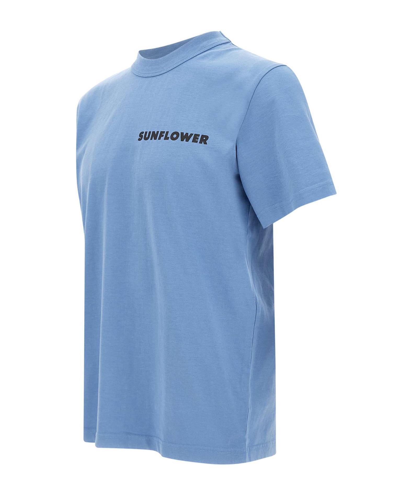 SUNFLOWER Master Logo-printed T-shirt In Blue Product Image