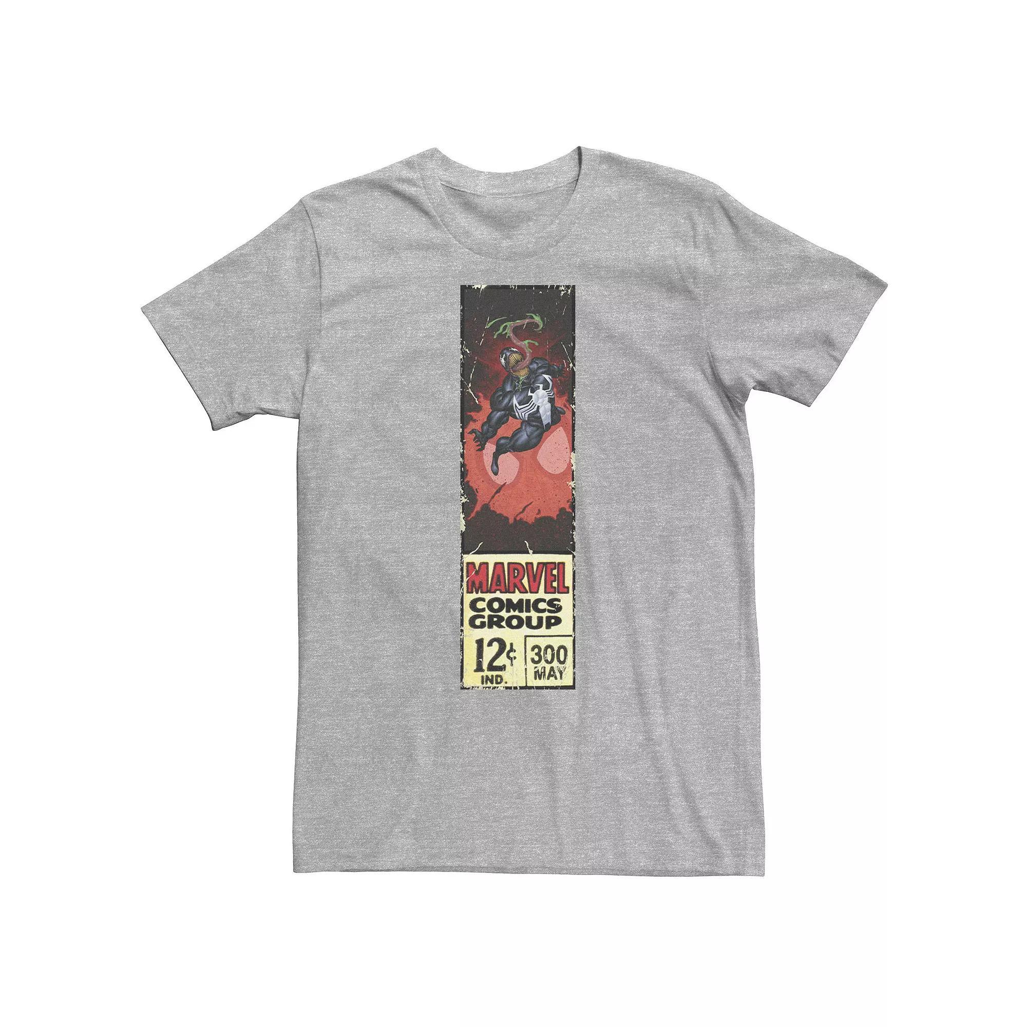 Big & Tall Marvel Venom Comics Group Vintage Ticket Label Tee, Men's, Size: 3XL Tall, Athletic Grey Product Image