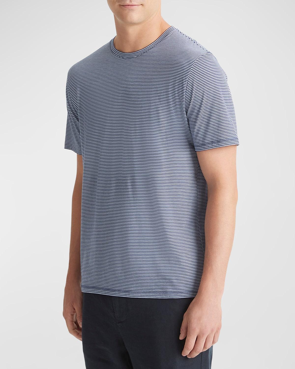 Vince Striped Short Sleeve Pima Cotton Tee Product Image