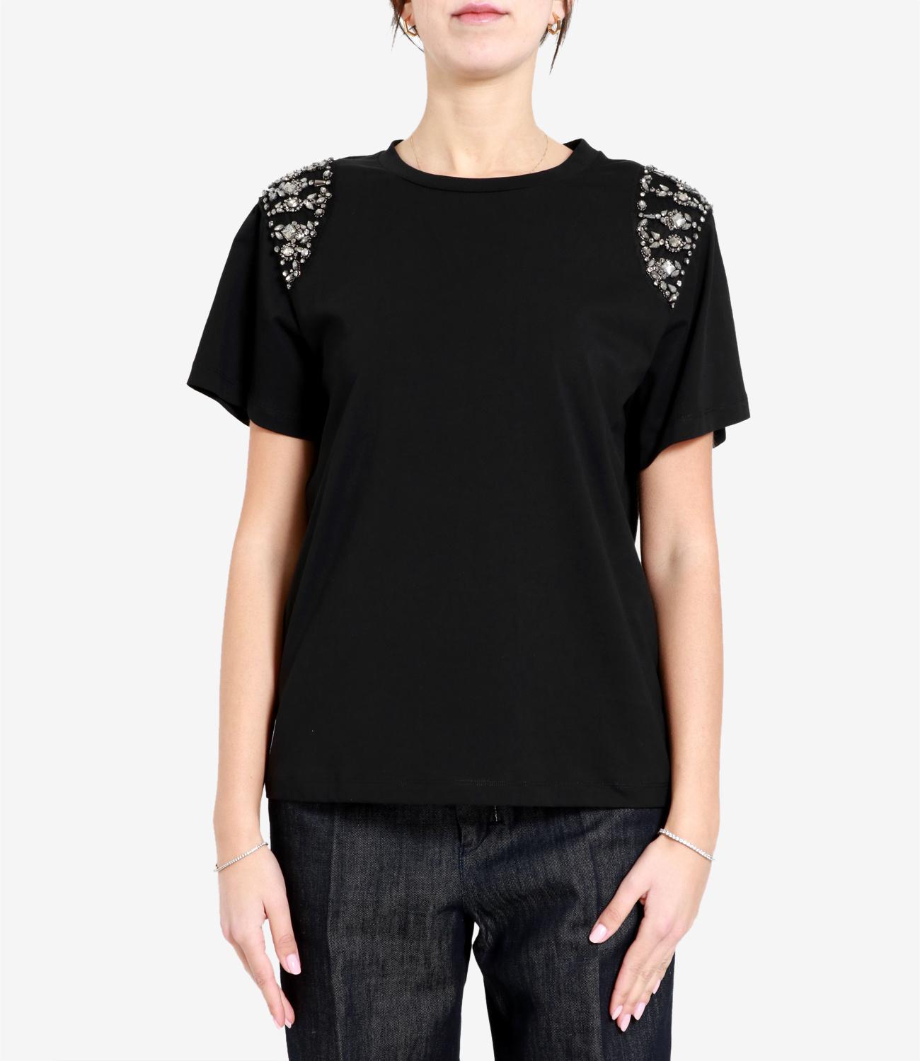 ALBERTA FERRETTI T-shirt With Round Neck And Short Sleeves In Black Product Image