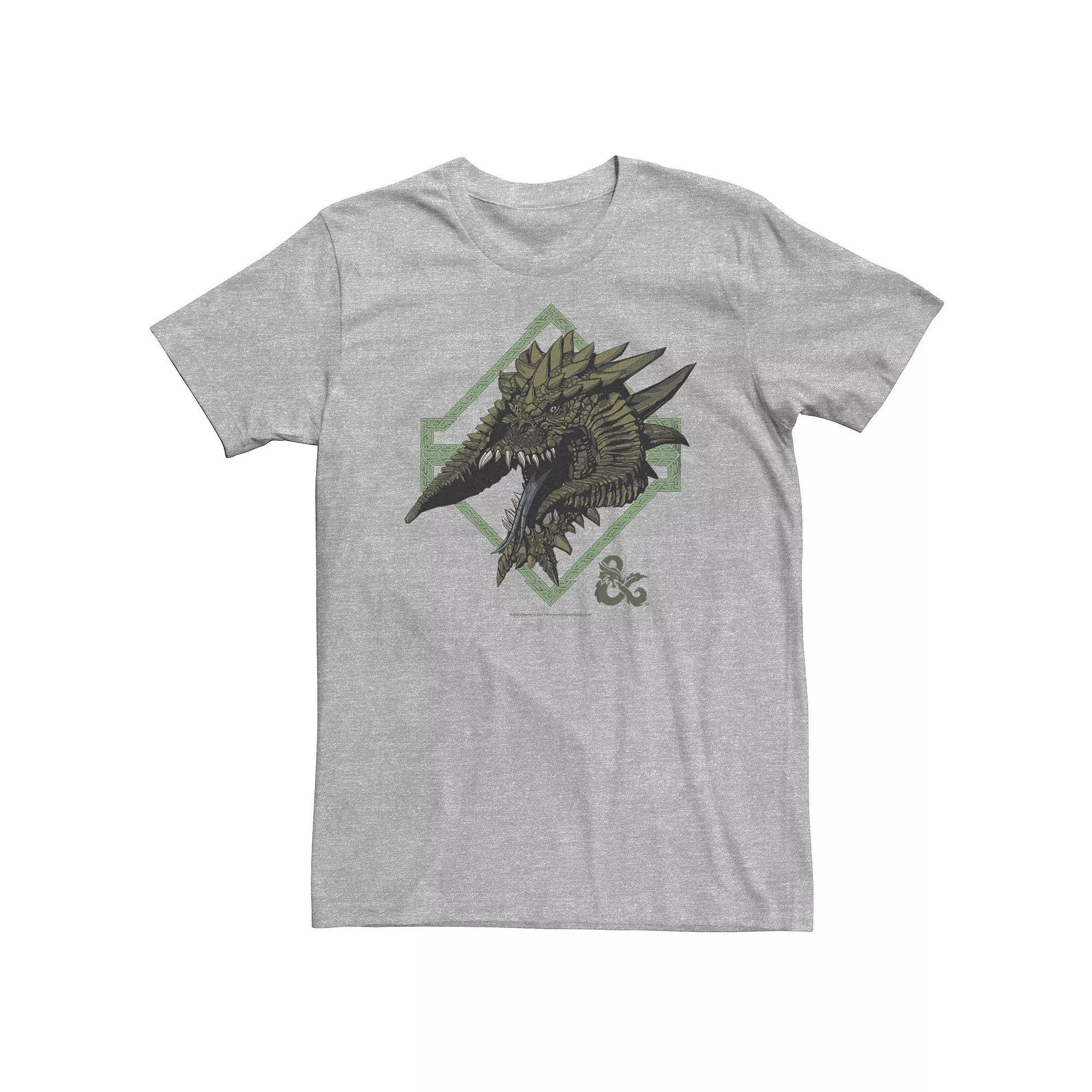 Big & Tall Dungeons & Dragons Stained Glass Horns Face Tee, Men's, Size: Large Tall, Athletic Grey Product Image