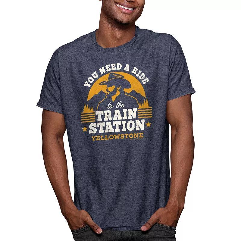 Mens Yellowstone Train Station Tee Product Image