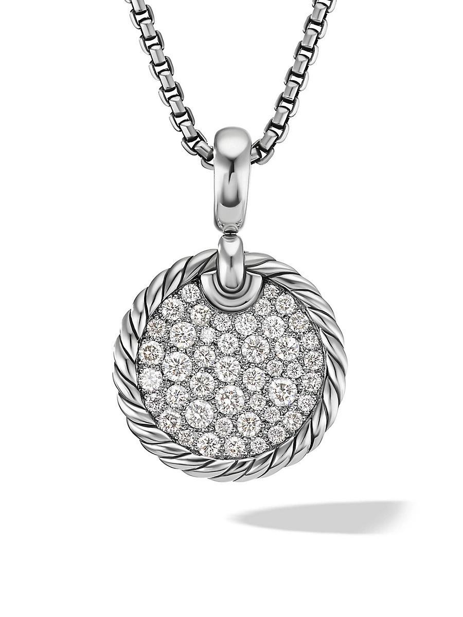 David Yurman Sterling Silver Dy Elements Pave Diamond Pendant Product Image