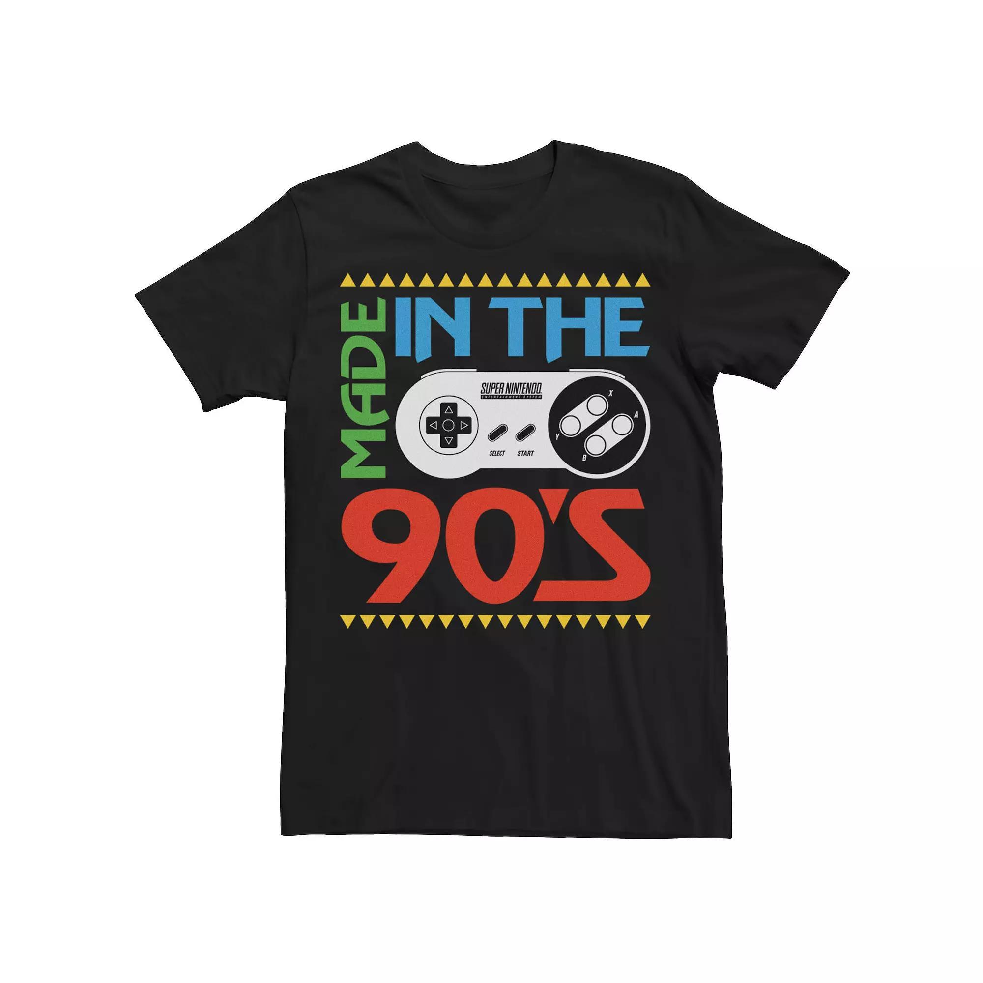 Men's Nintendo Controller Made In The 90's Tee, Size: XL, Black Product Image