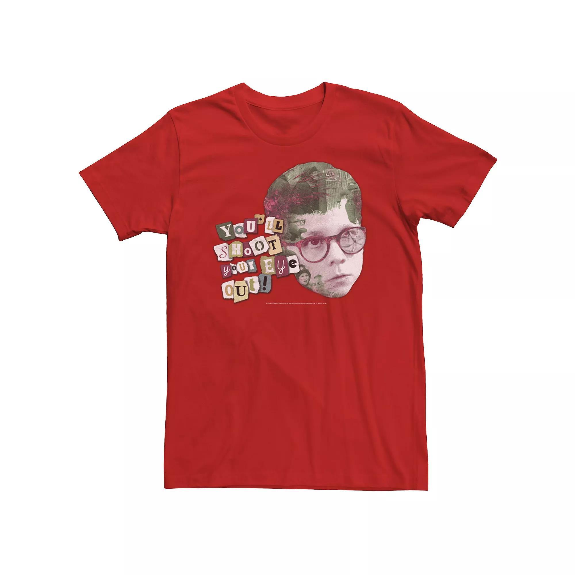 Men's Christmas Story Shoot My Eye Tee, Size: Large, Red Product Image