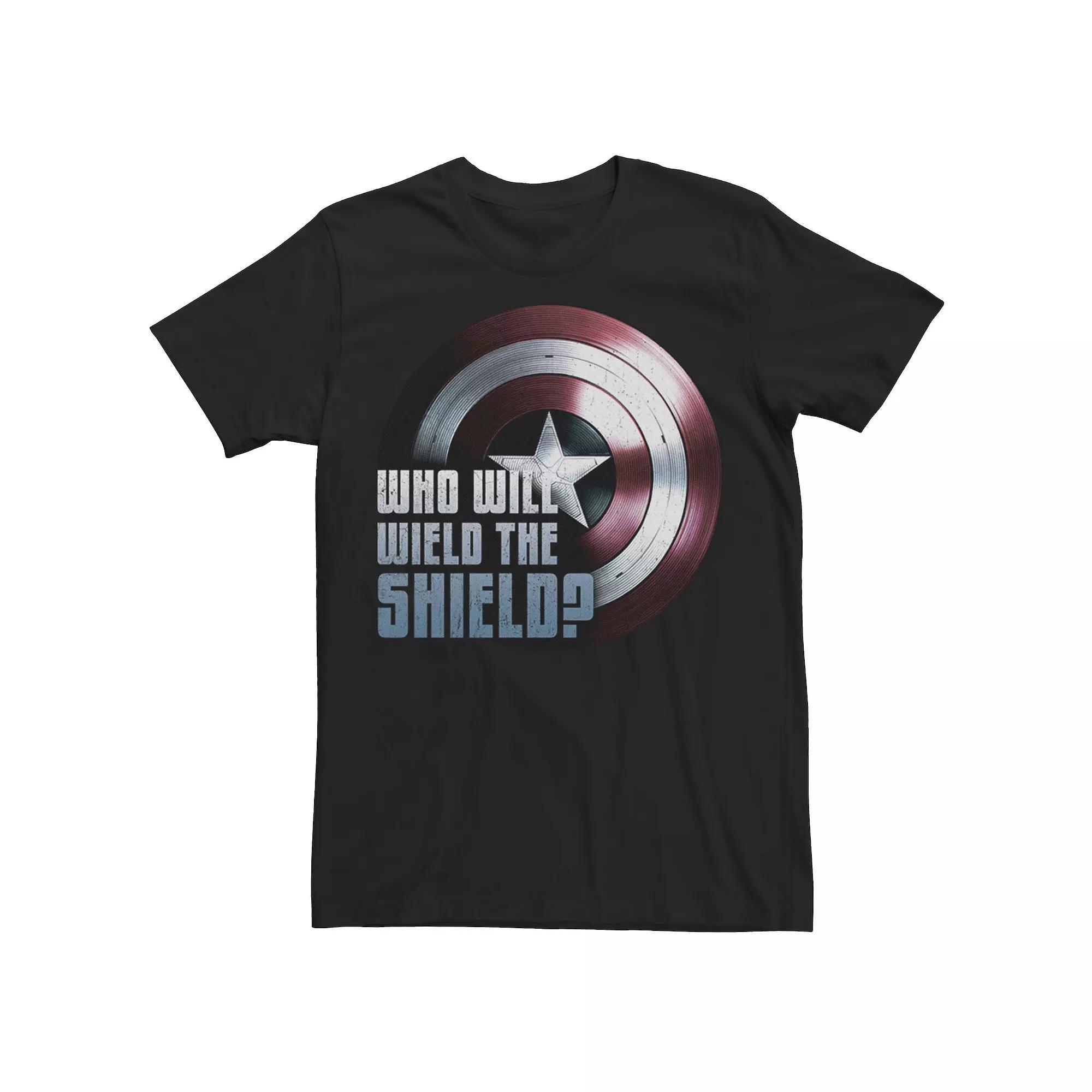 Men's Marvel The Falcon And The Winter Soldier Wield The Shield Tee, Size: Large, Black Product Image