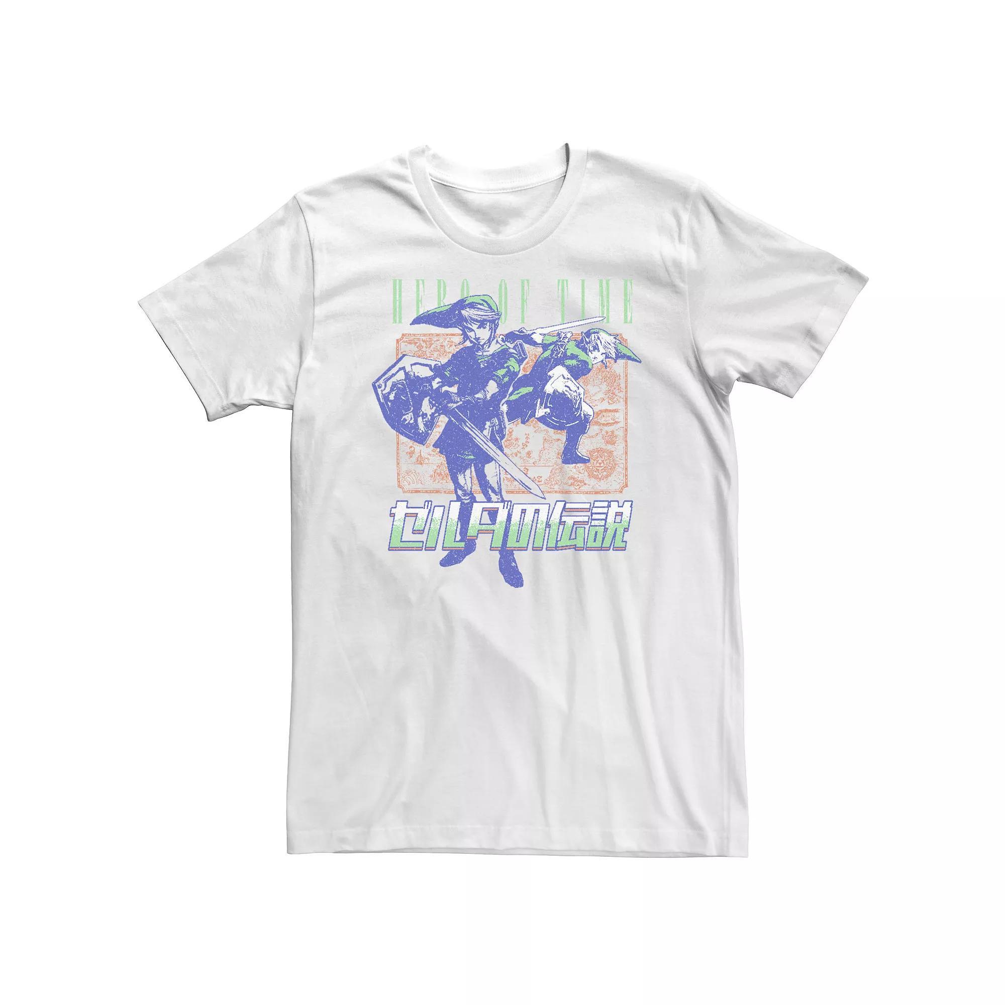 Big & Tall Nintendo The Legend Of Zelda Hero Of Time Back Vintage Tee, Men's, Size: 4XL, White Product Image