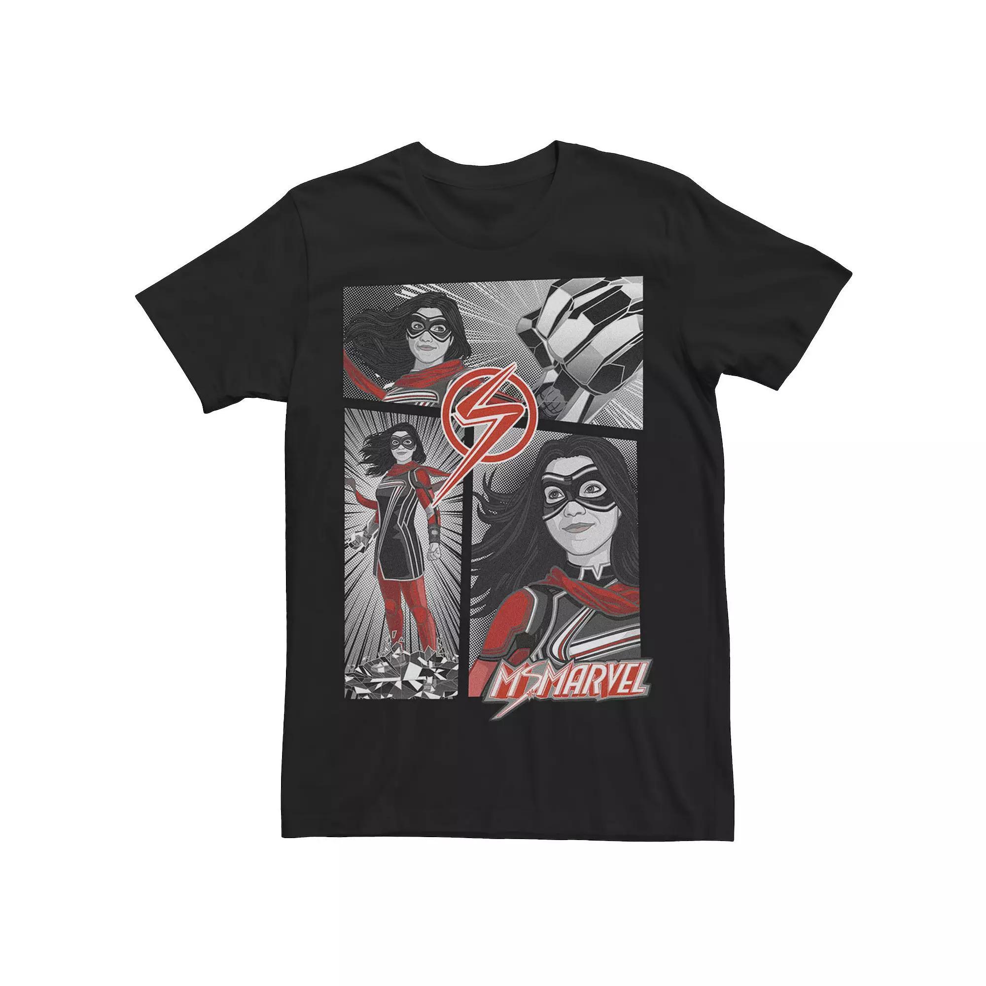 Men's Marvel Ms. Marve Comic Panels Tee, Size: XXL, Black Product Image