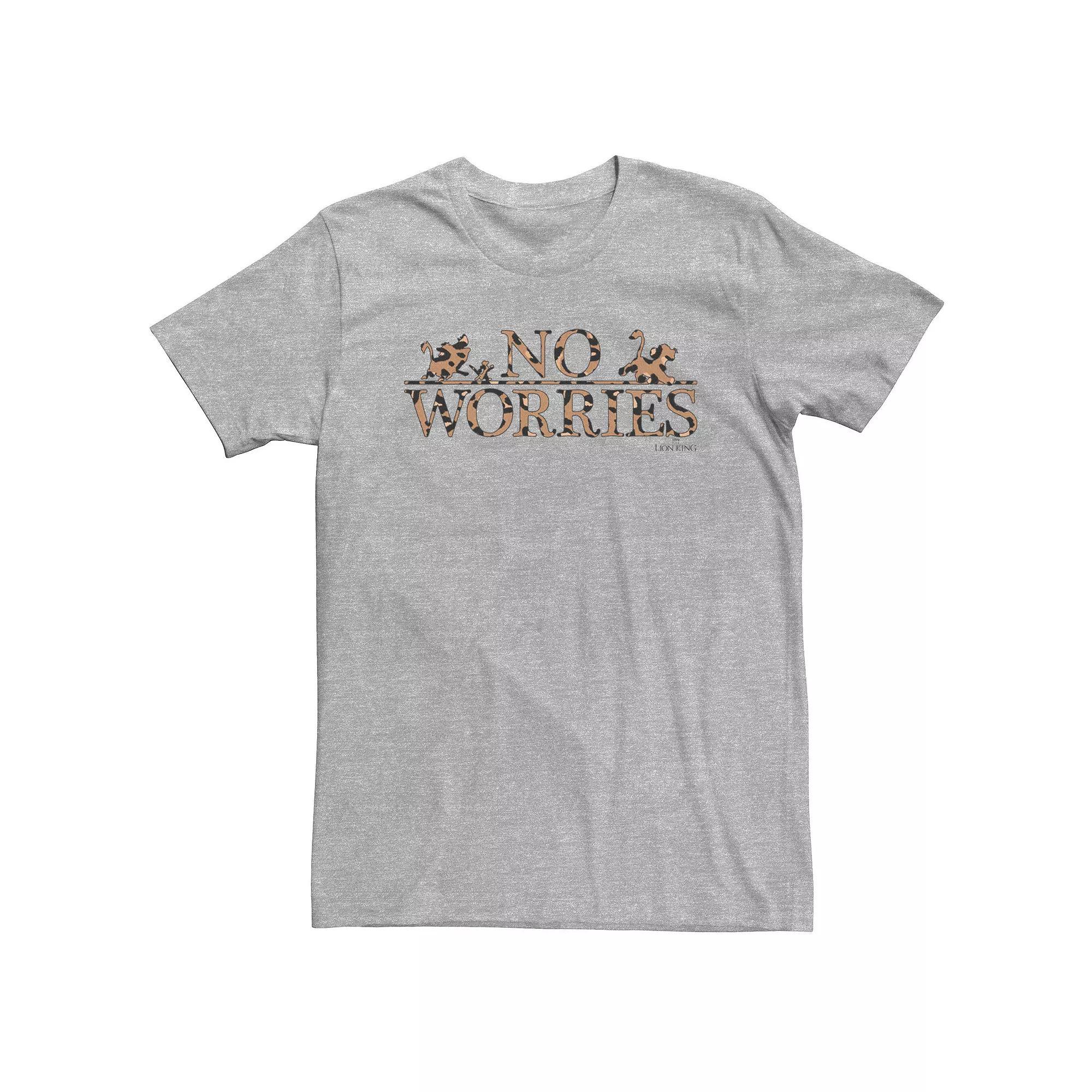 Big & Tall Disney The Lion King No Worries Leopard Fill Tee, Men's, Size: 4XL Tall, Athletic Grey Product Image