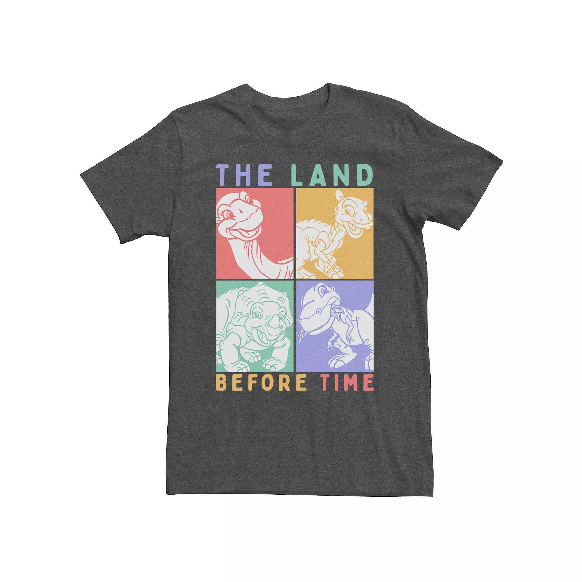 Mens Land Before Time Pastel Character Portrait Tee Grey Heather Product Image