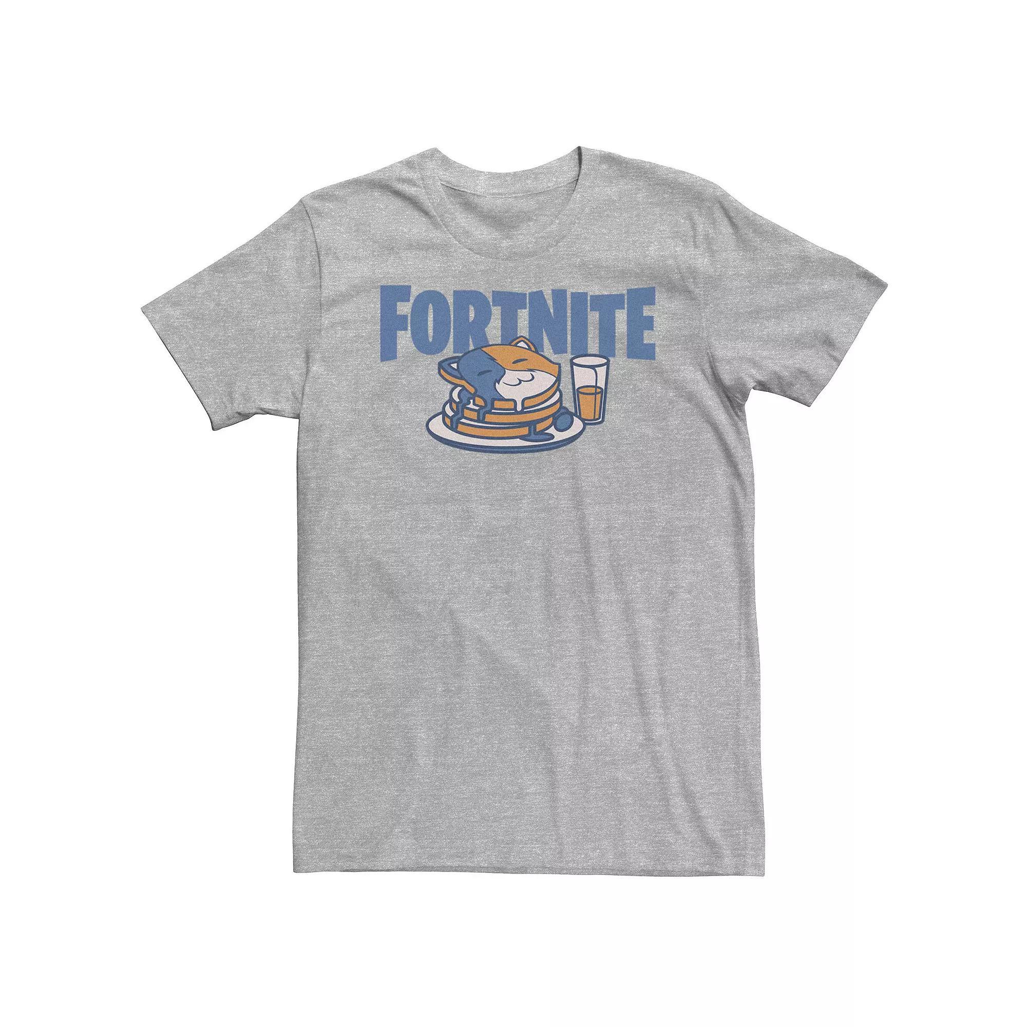 Big & Tall Fortnite Cat Pancakes Tee, Men's, Size: XXL Tall, Athletic Grey Product Image