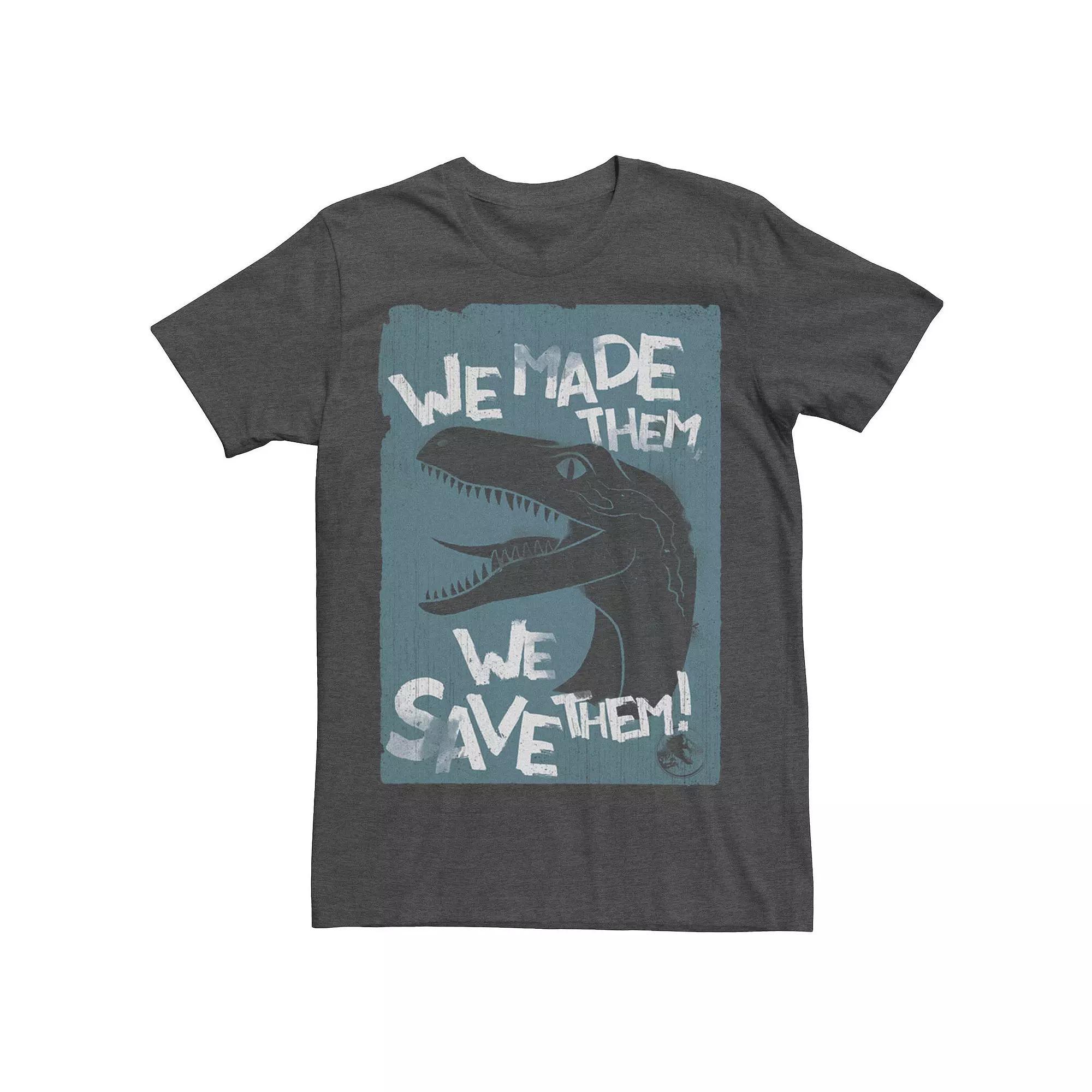 Men's Jurassic World Two We Made Them We Save Them Tee, Size: Large, Red Product Image