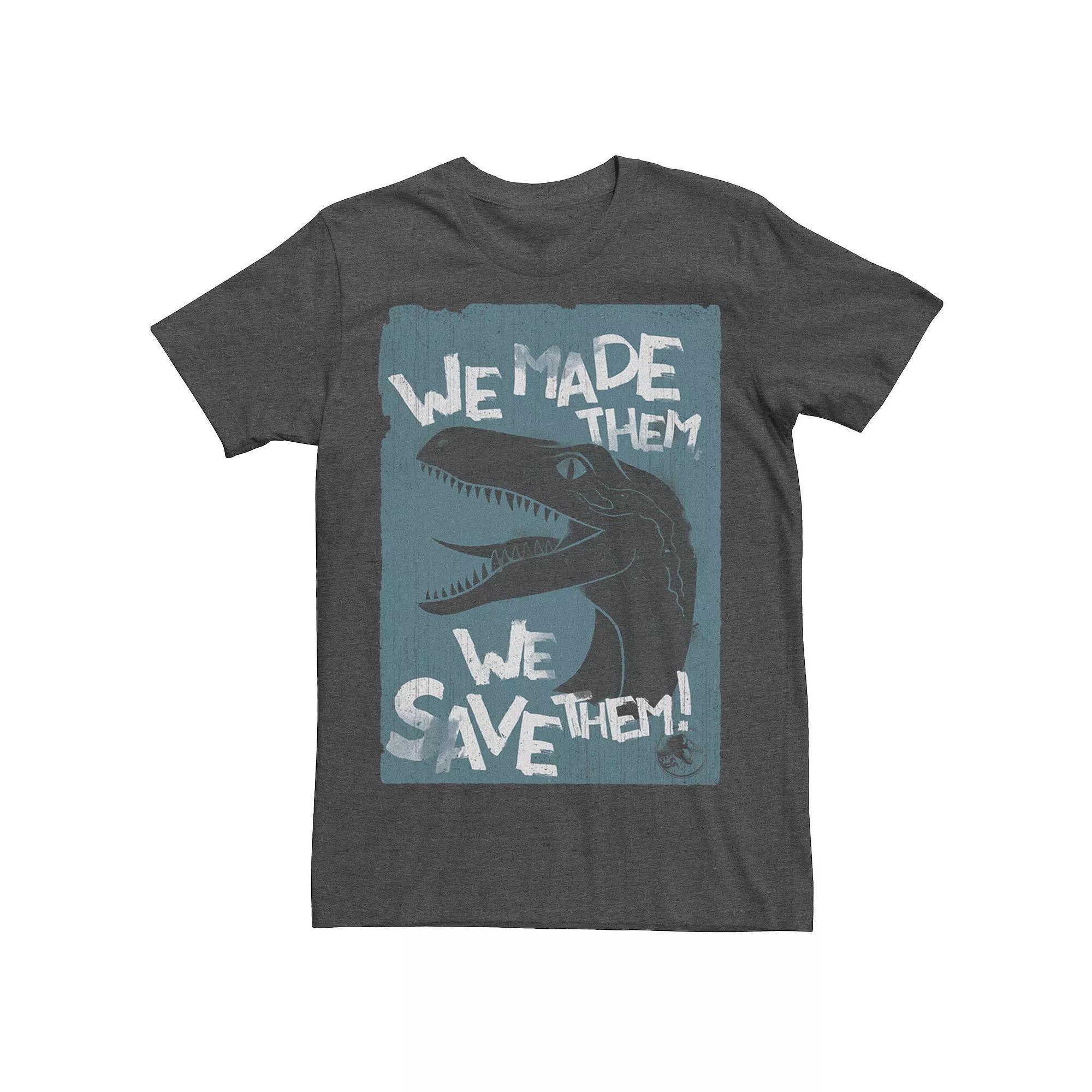 Men's Jurassic World Two We Made Them We Save Them Tee, Size: Large, Red Product Image