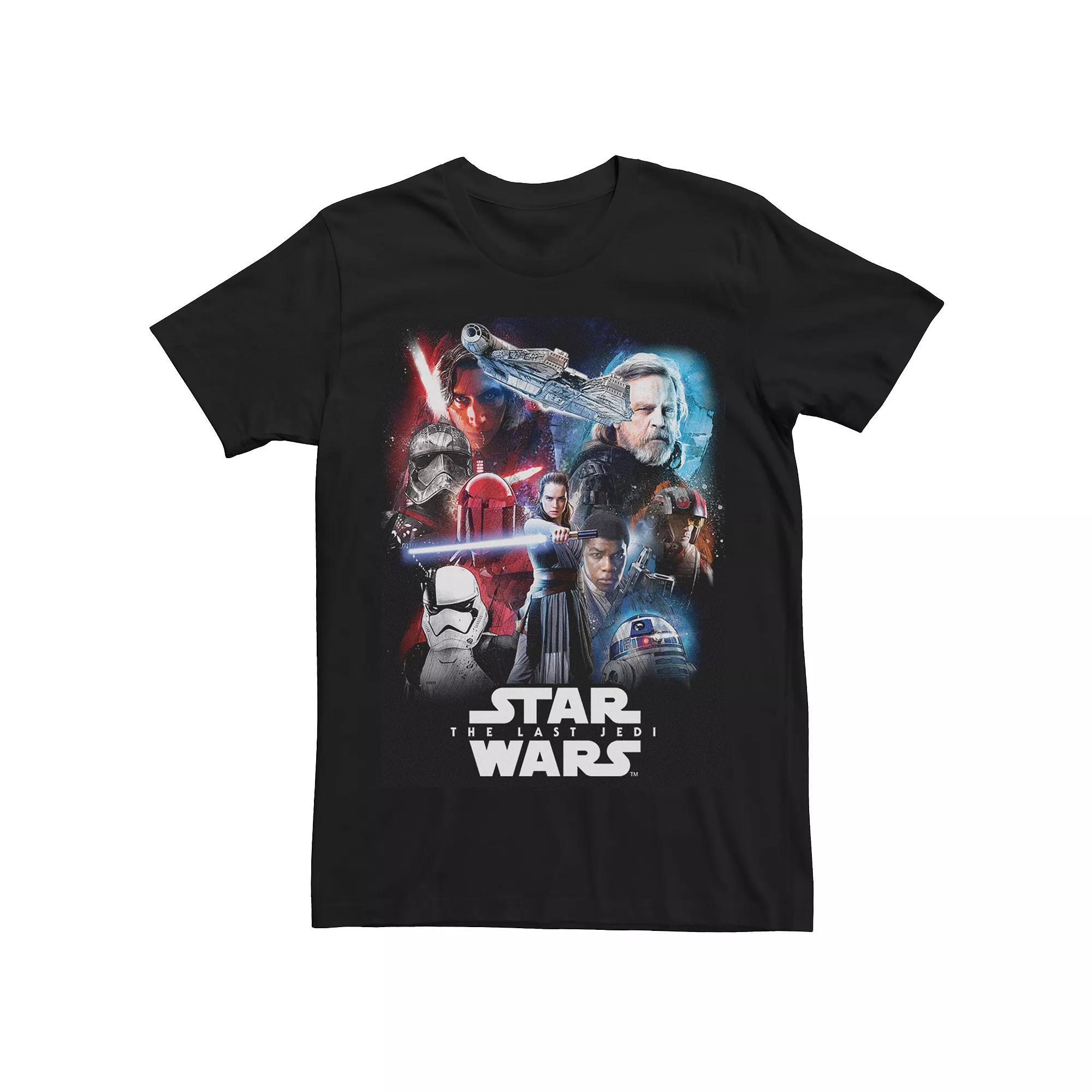 Mens Star Wars The Last Jedi Character Portrait Mashup Tee Product Image