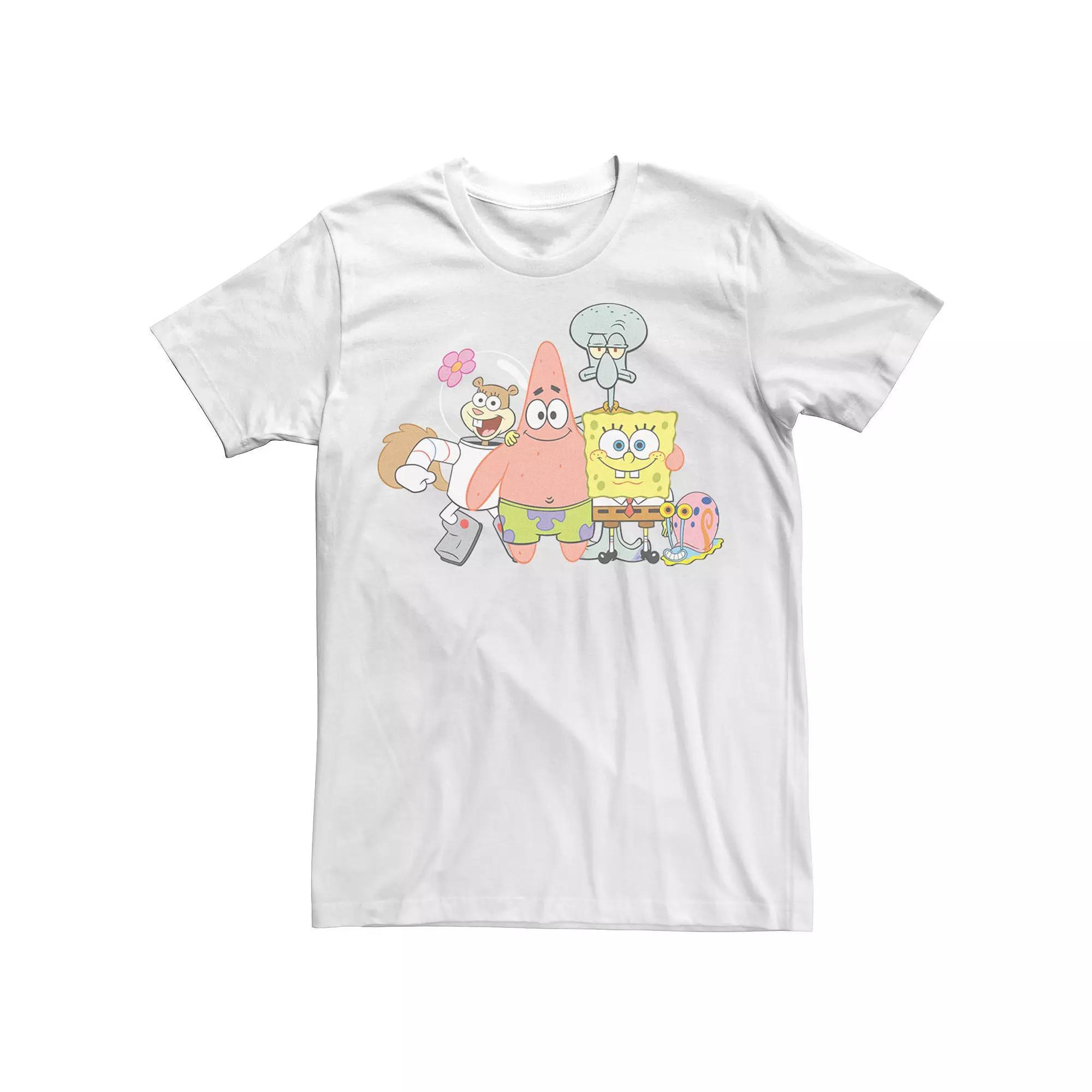 Men's Nickelodeon SpongeBob SquarePants Classic Group Shot Tee, Size: Medium, White Product Image