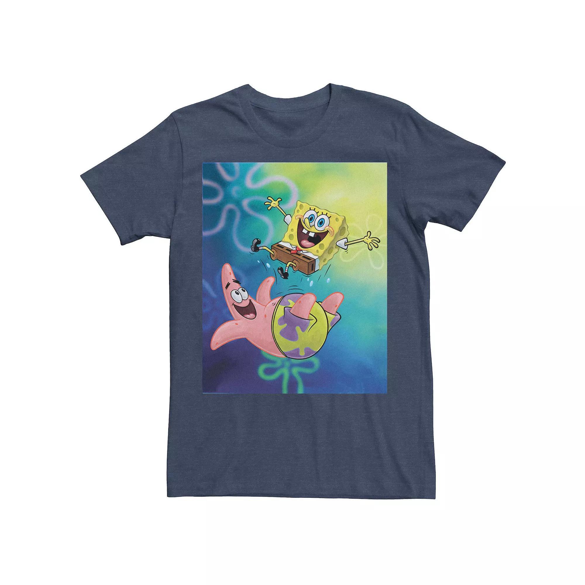 Men's Spongebob Squarepants Patricks Star Tee, Size: Medium, Navy Grey Product Image