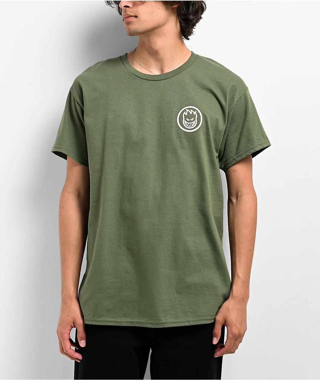 Spitfire Swirled Classic Green T-Shirt Product Image