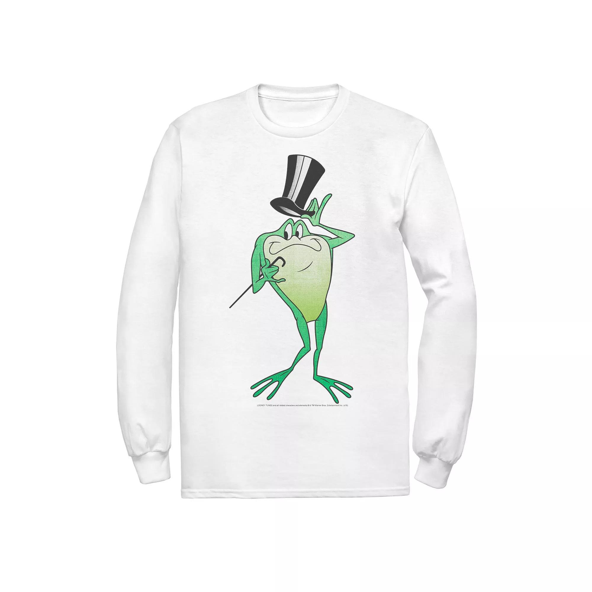 Men's Looney Tunes Michigan J. Frog Top Hat Tip Tee, Size: 3XL, White Product Image