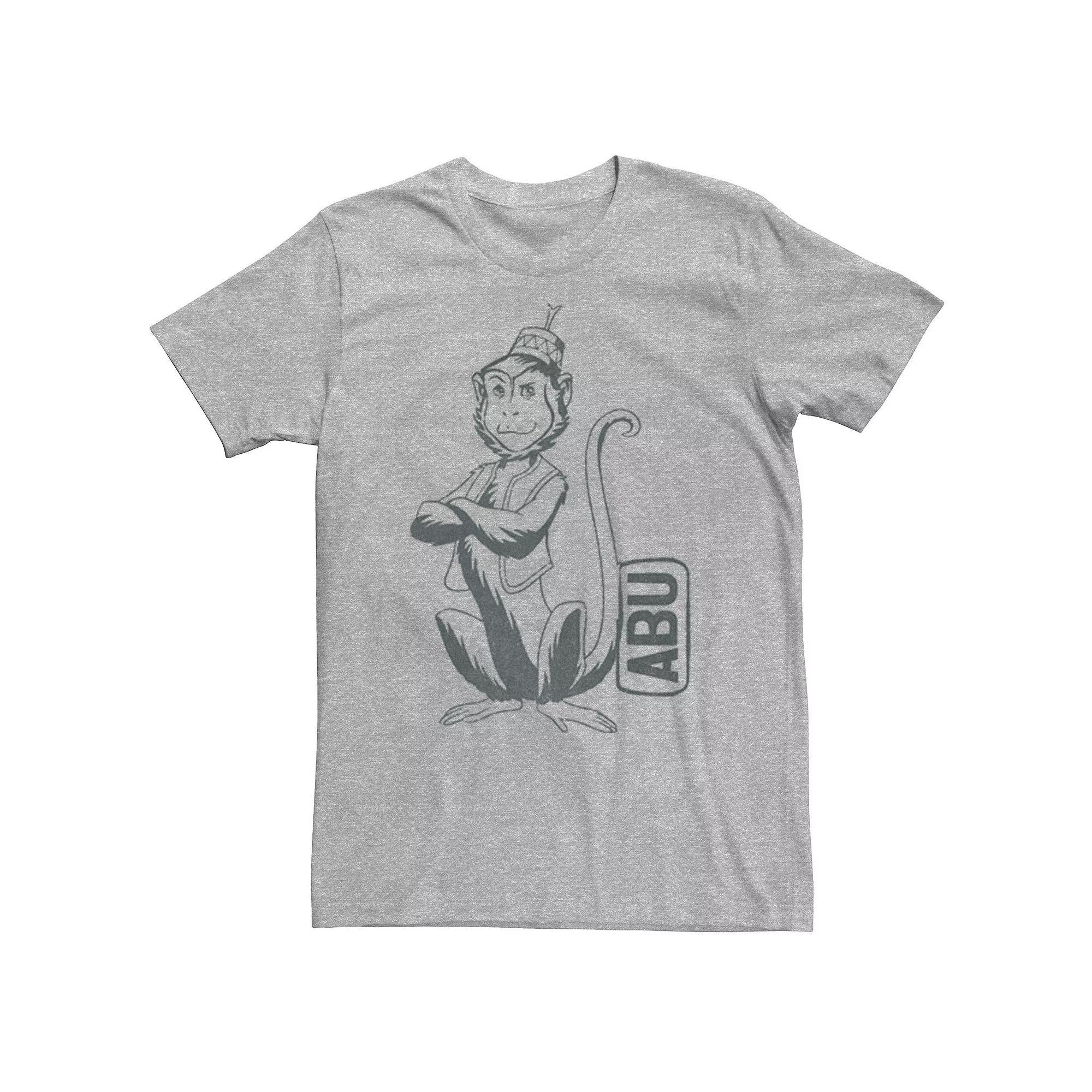 Big & Tall Disney Aladdin Live Action Abu Smirking Pose Portrait Tee, Men's, Size: 3XL Tall, Athletic Grey Product Image