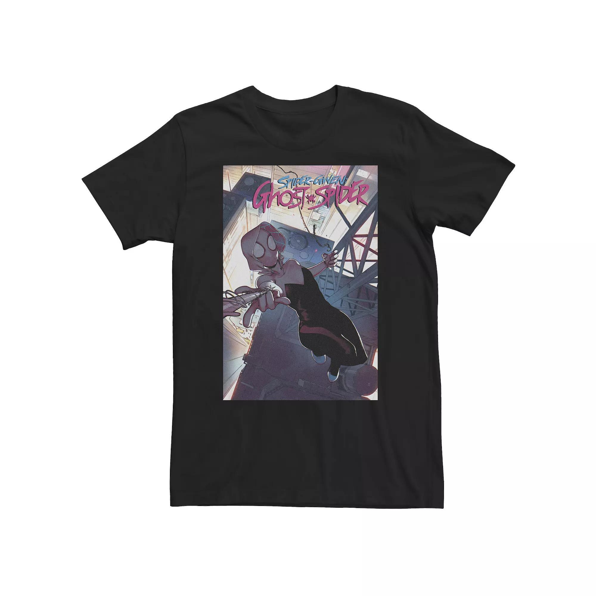Big & Tall Marvel Comixology Ghost Spider #5 Comic Book Cover Tee, Men's, Size: 3XL Tall, Black Product Image