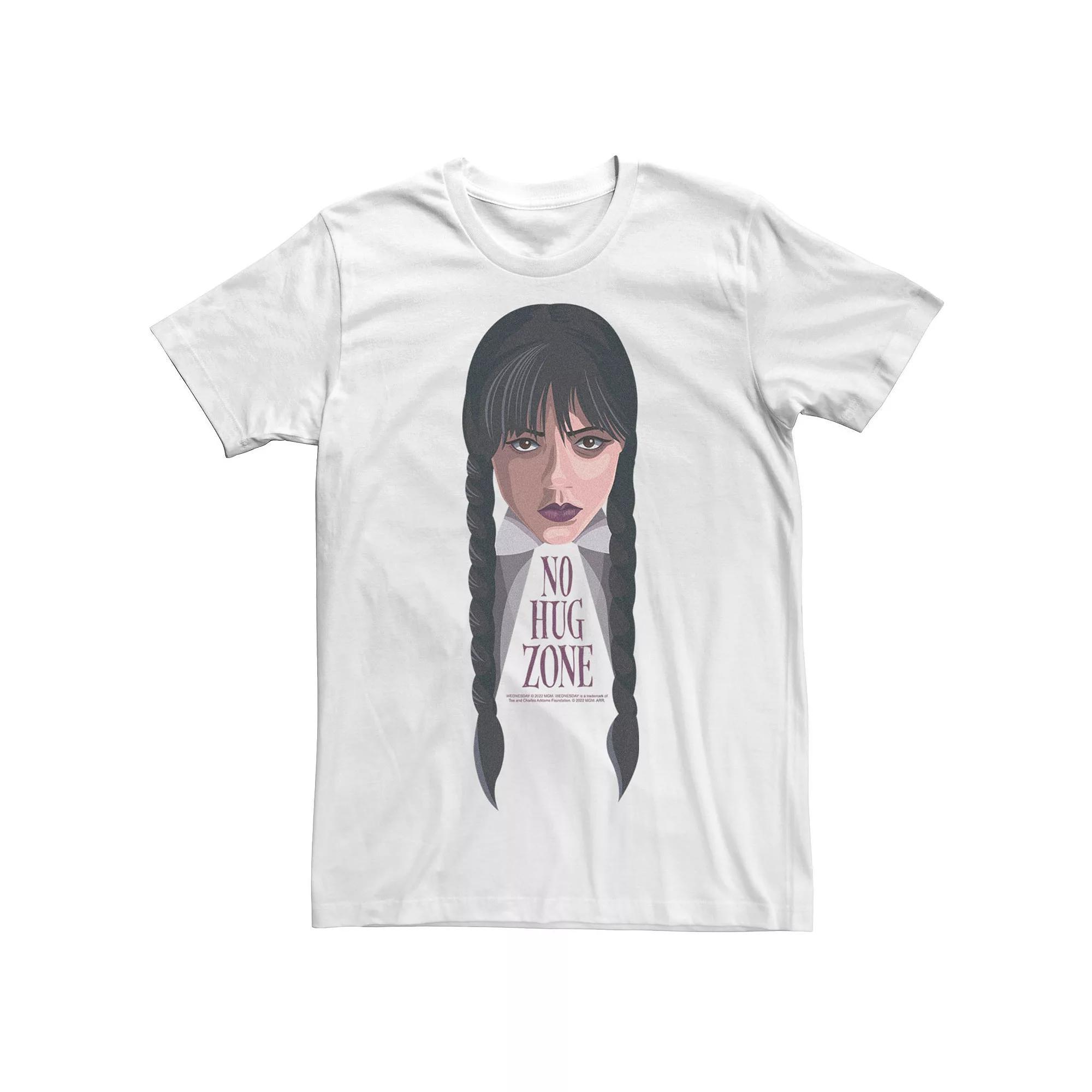 Big & Tall Wednesday No Hug Zone Tee, Men's, Size: XXL Tall, White Product Image