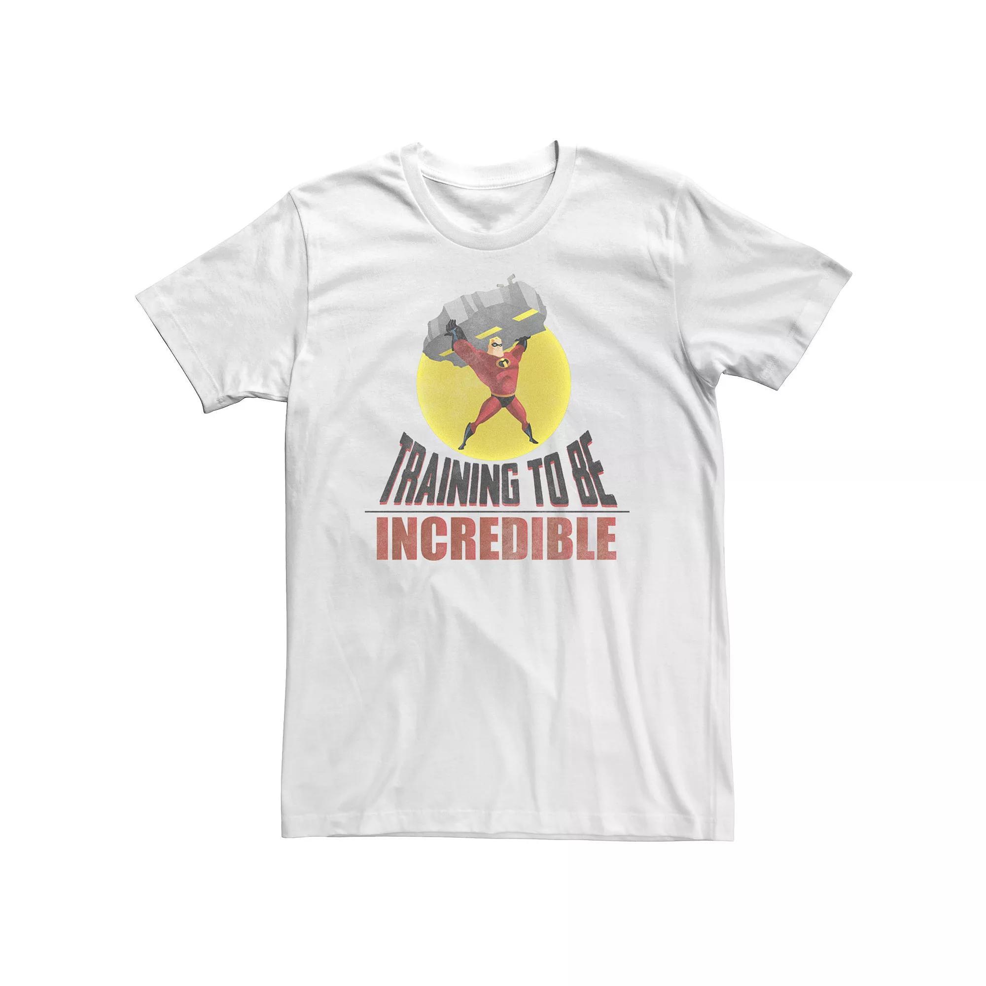 Big & Tall Disney / Pixar Incredibles Training To Be Incredible Tee, Men's, Size: XL Tall, White Product Image