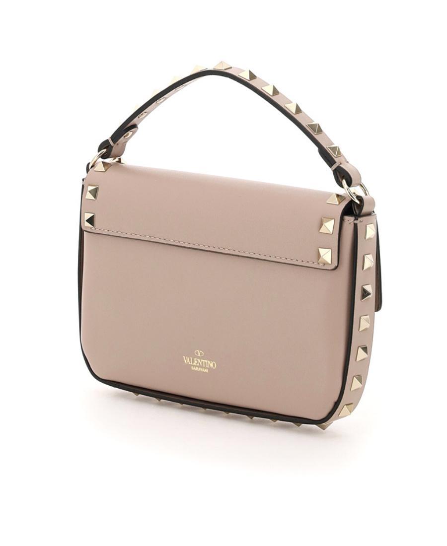 VALENTINO GARAVANI Rockstud Mini Bag In Nude Product Image