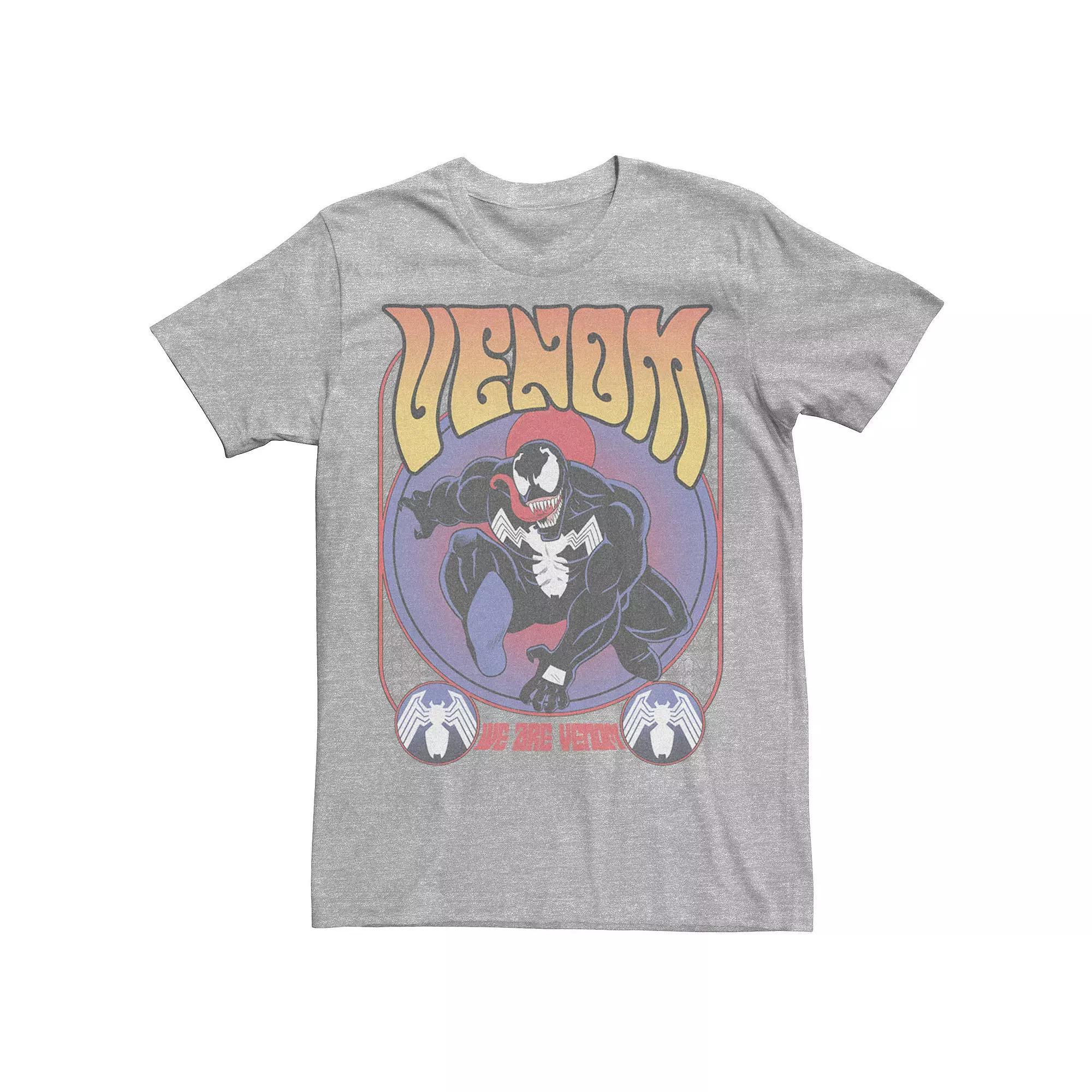 Men's Marvel Comic Retro We Are Venom Distressed Venom Portrait Tee, Size: Small, Athletic Grey Product Image