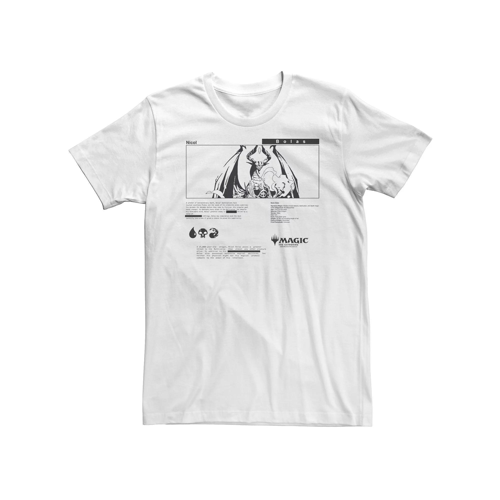 Big & Tall Magic: The Gathering Nicol Bolas Street Inspired Tee, Men's, Size: 3XL Tall, White Product Image