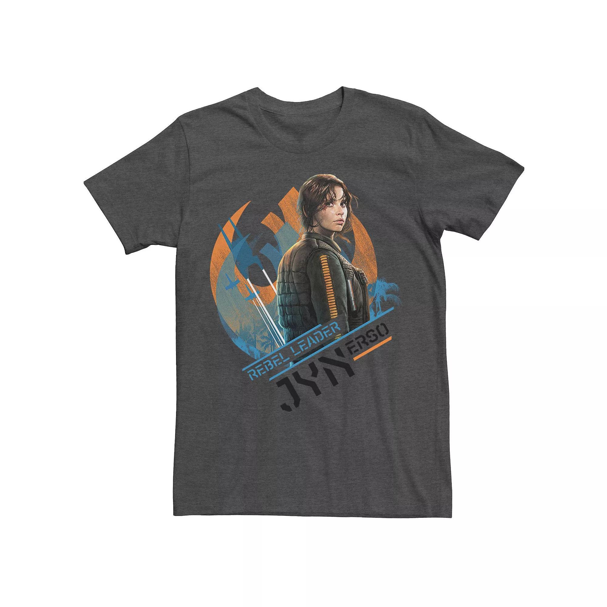Men's Star Wars Jyn Rebel Leader Portrait Tee, Size: XXL, Grey Heather Product Image