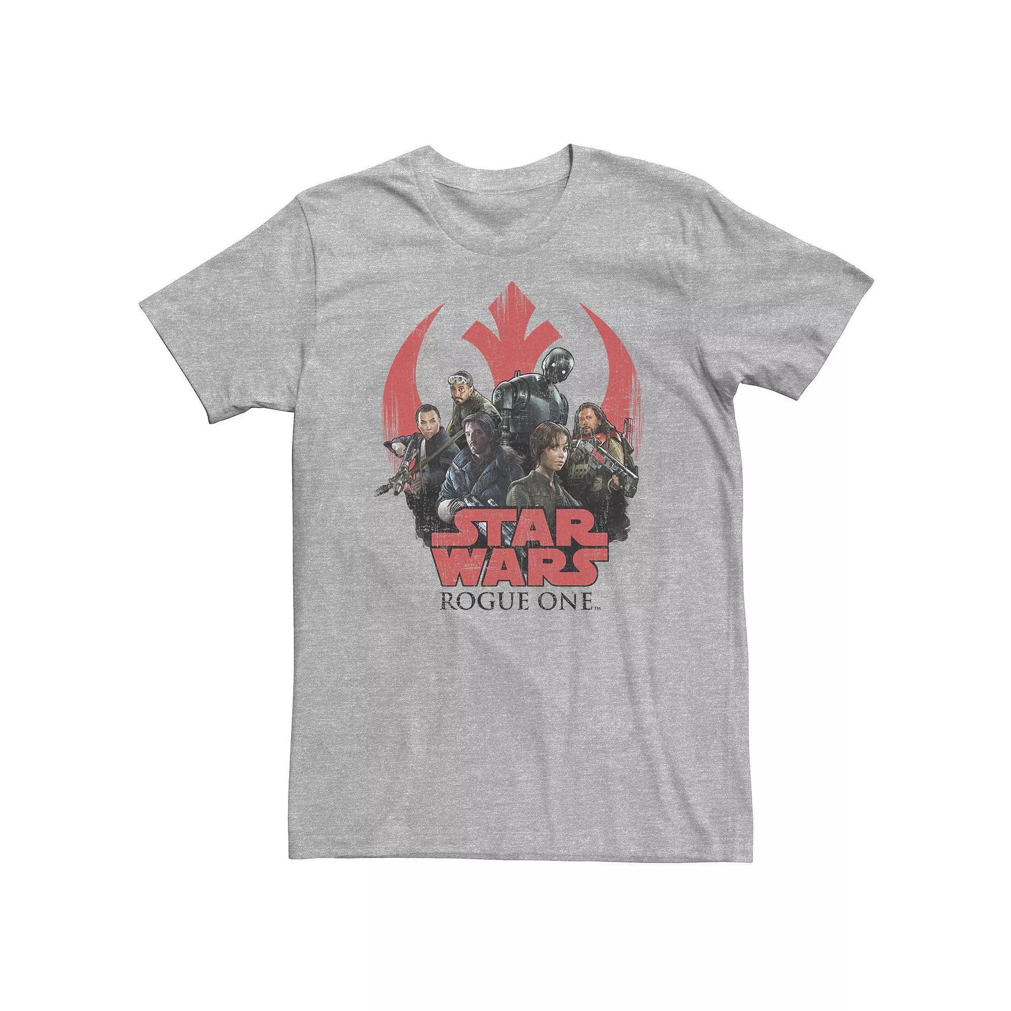 Big & Tall Star Wars Group Rogue Poster Tee, Men's, Size: 4XL, Athletic Grey Product Image