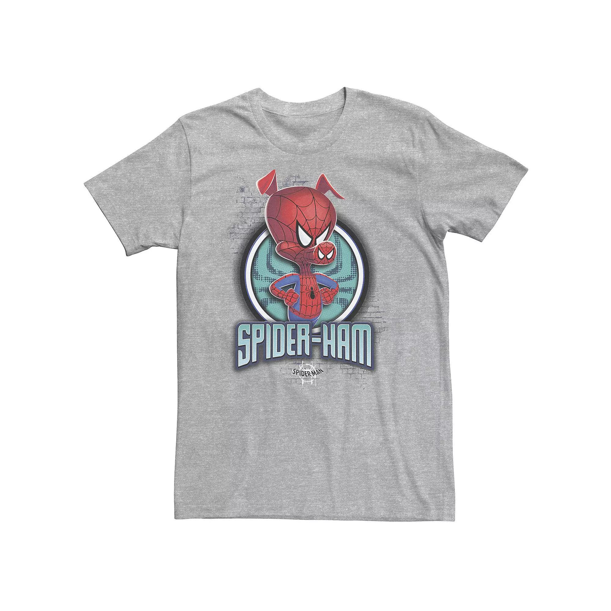 Big & Tall Marvel Spiderverse Spider-Ham Pose Tee, Men's, Size: XXL Tall, Athletic Grey Product Image