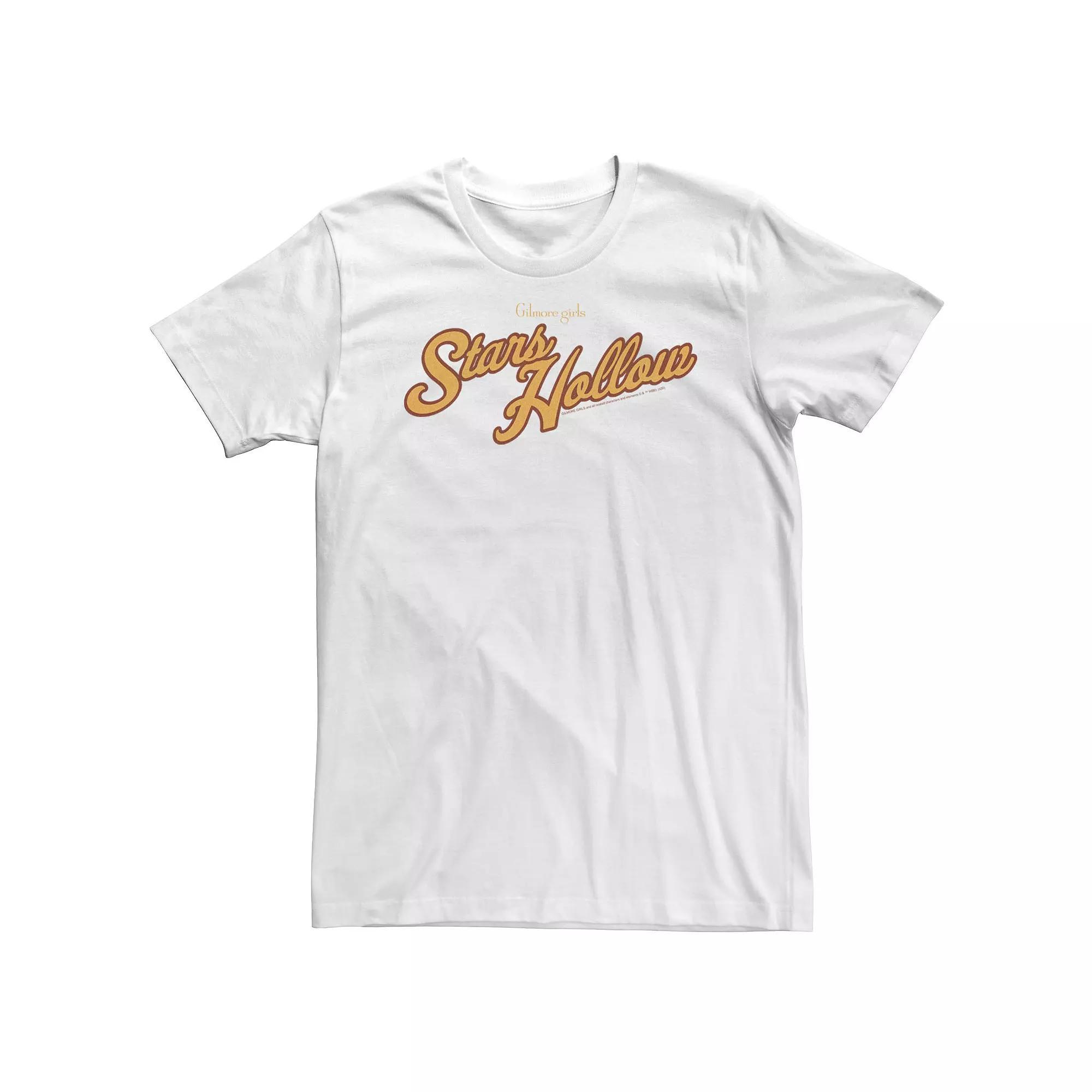 Big & Tall Gilmore Girls Stars Hollow Logo Tee, Men's, Size: 4XLT, White Product Image