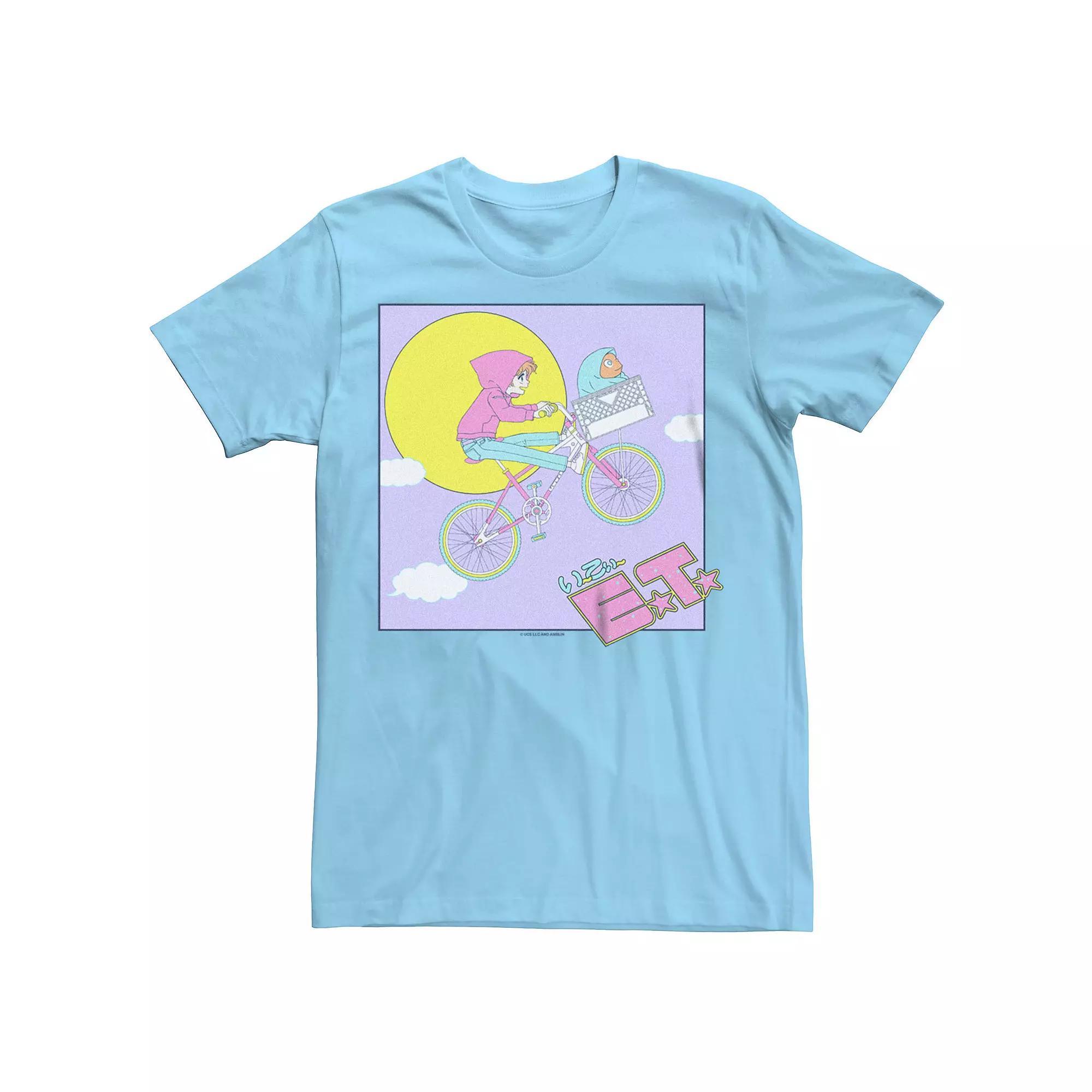 Men's E.T. The Extra-Terrestrial Anime Style Graphic Tee, Size: Small, Light Blue Product Image