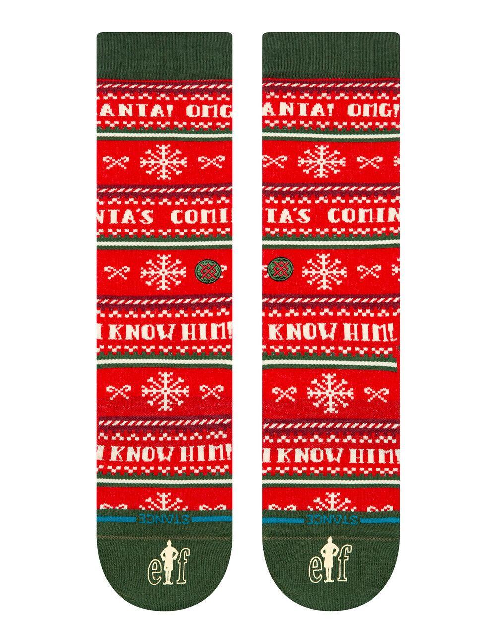 STANCE x Elf I Know Him Mens Crew Socks - RED COMBO Product Image