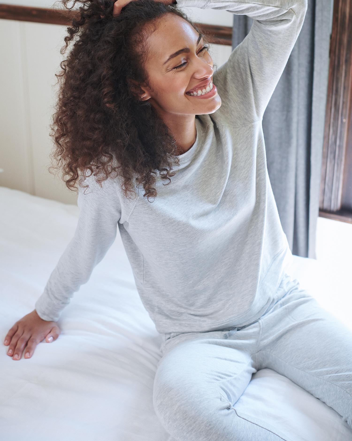 Quince | Women's SuperSoft Fleece Crew Sweatshirt Size XS, Lenzing Modal Product Image